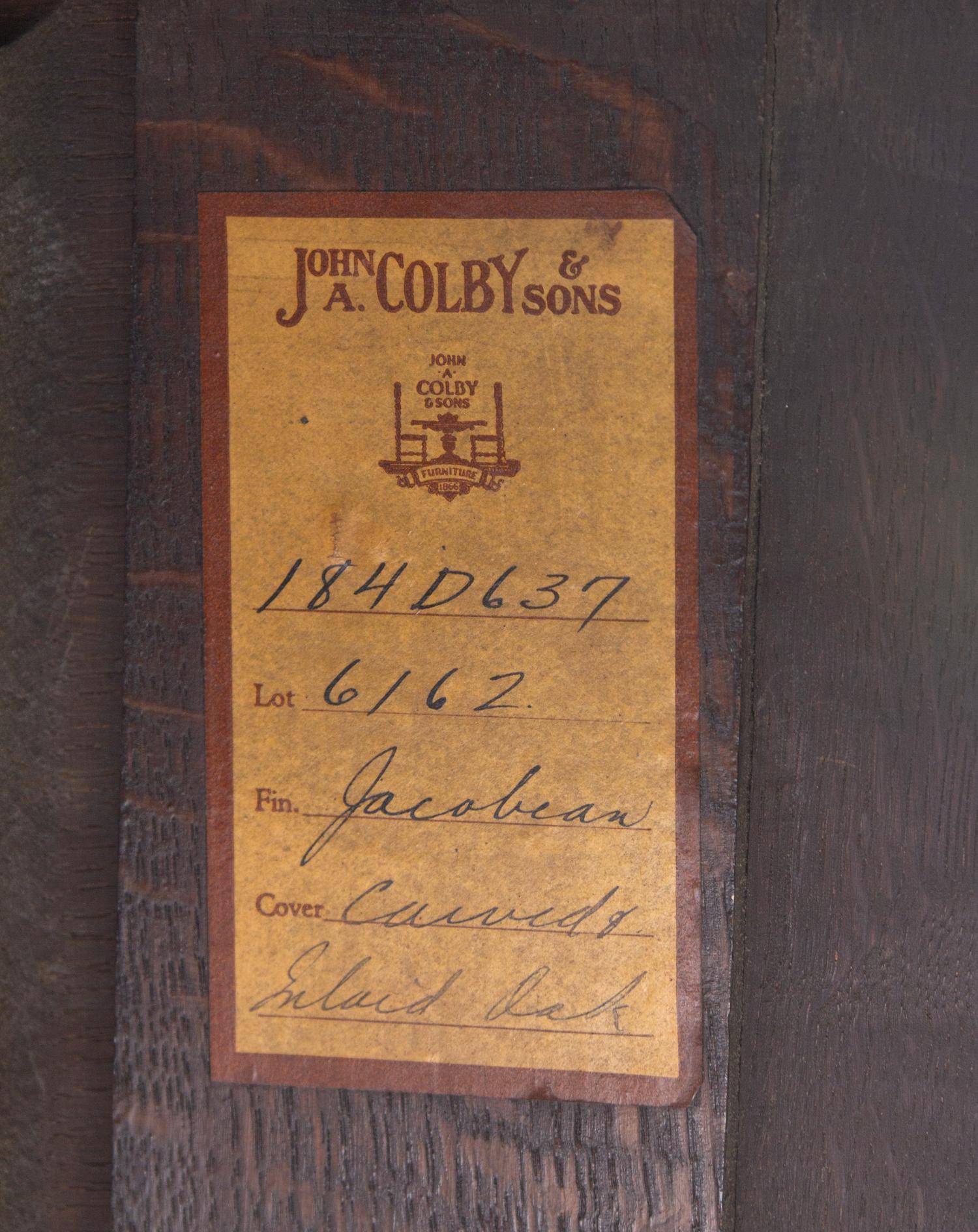 A William and Mary Style Carved Oak and Marquetry Settle