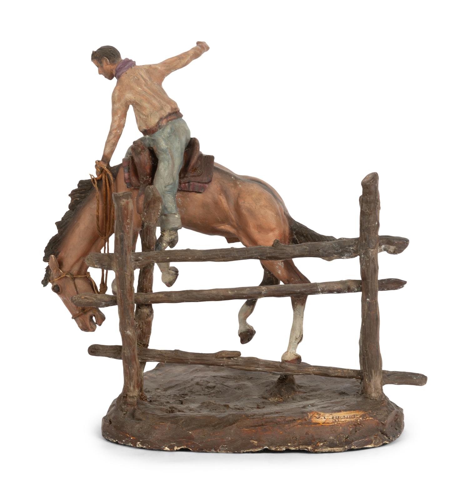 Cowboy on Bucking Bronco
