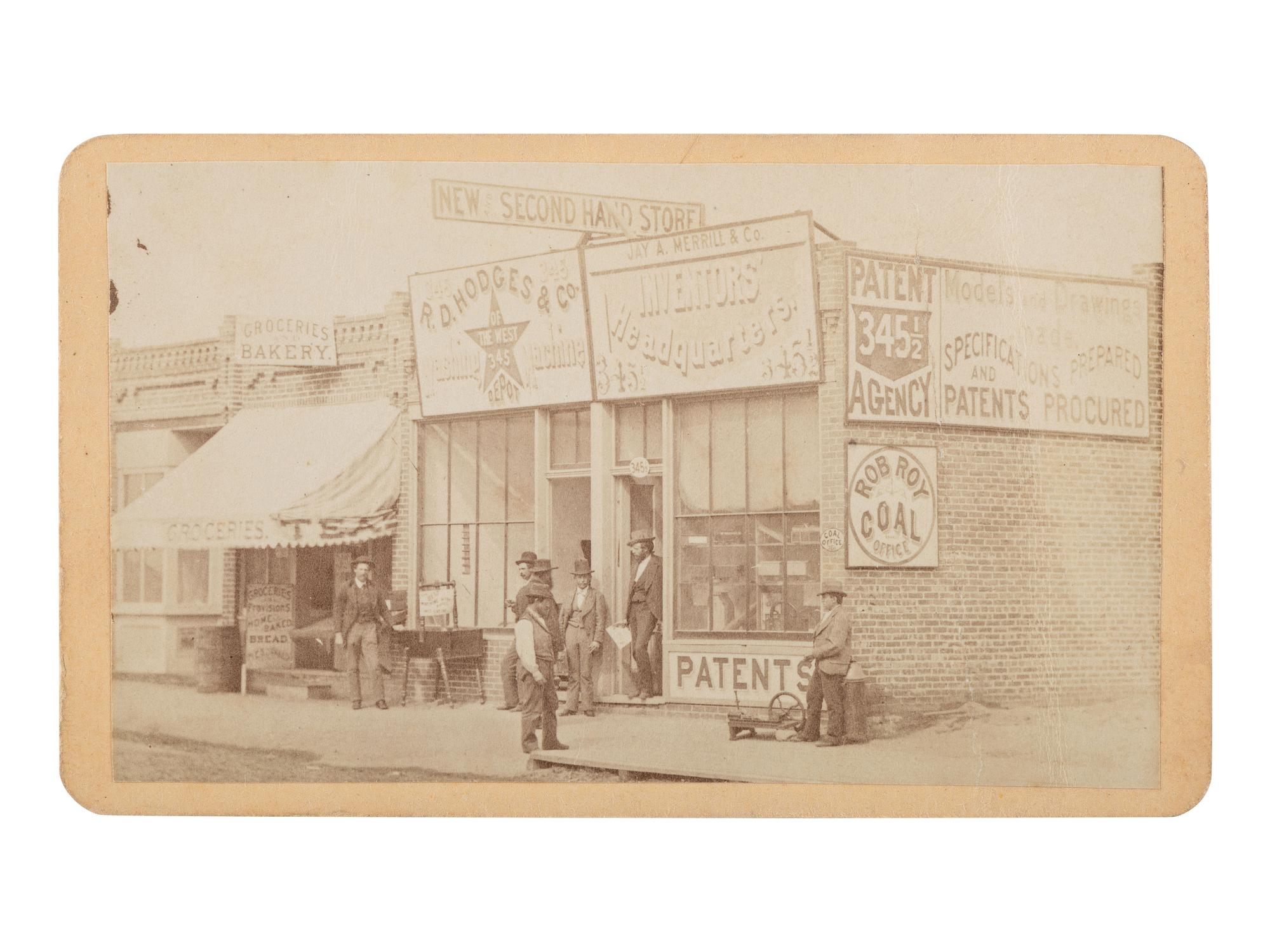 [COLORADO]. Jay A. Merrill & Co. Inventors Headquarters, Denver, CO.