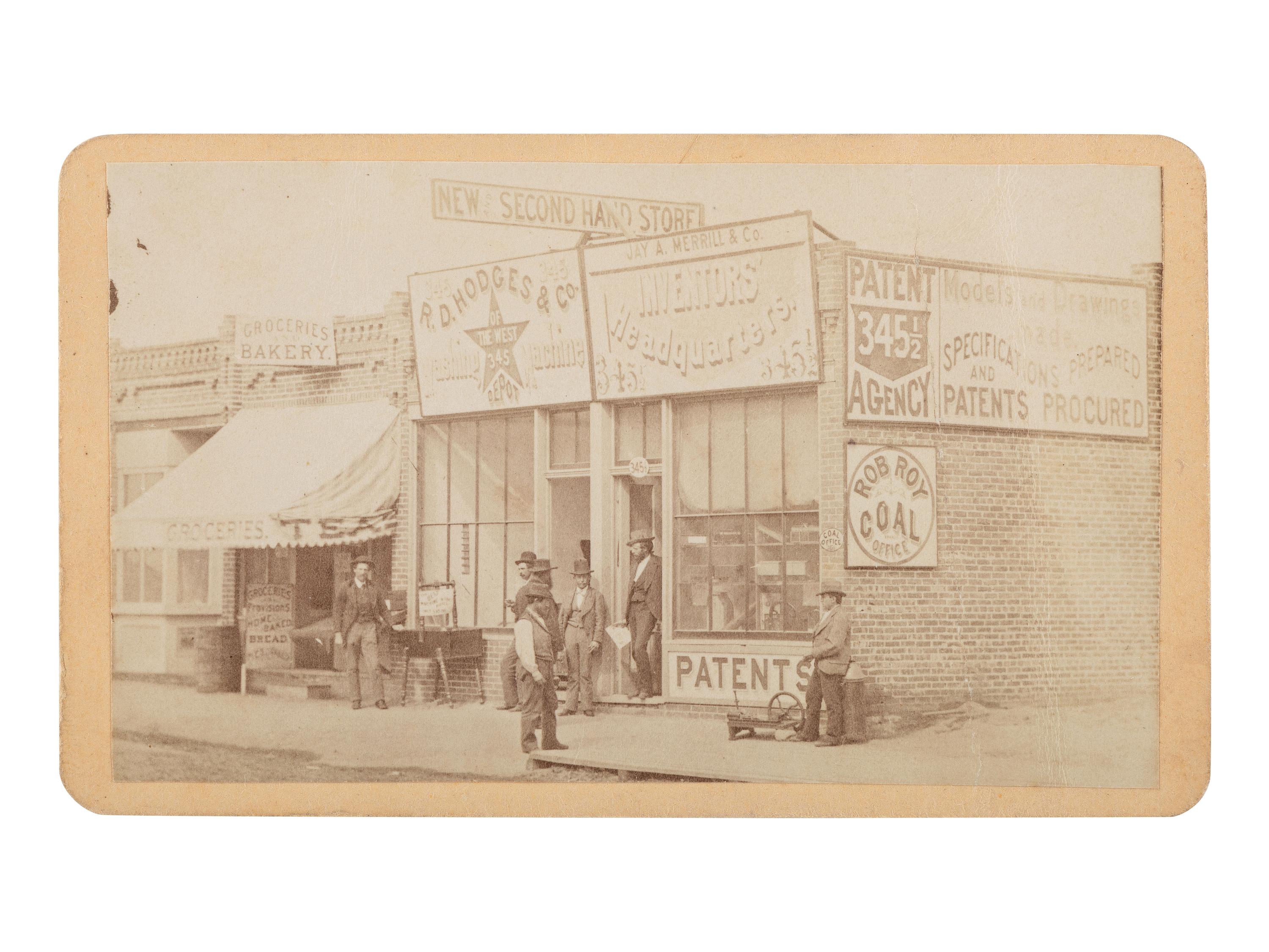 [COLORADO]. Jay A. Merrill & Co. Inventors Headquarters, Denver, CO.