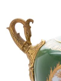 A Sèvres Style Gilt Bronze Mounted Urn