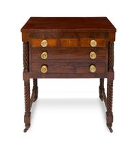 An American Classical Mahogany Five-Drawer Stand