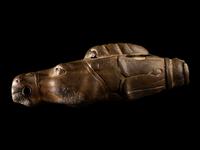 A Roman Bronze Horse Head Applique or Key Fob