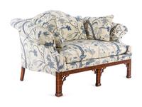 A Pair of Chinese Chippendale Style Mahogany Sofas