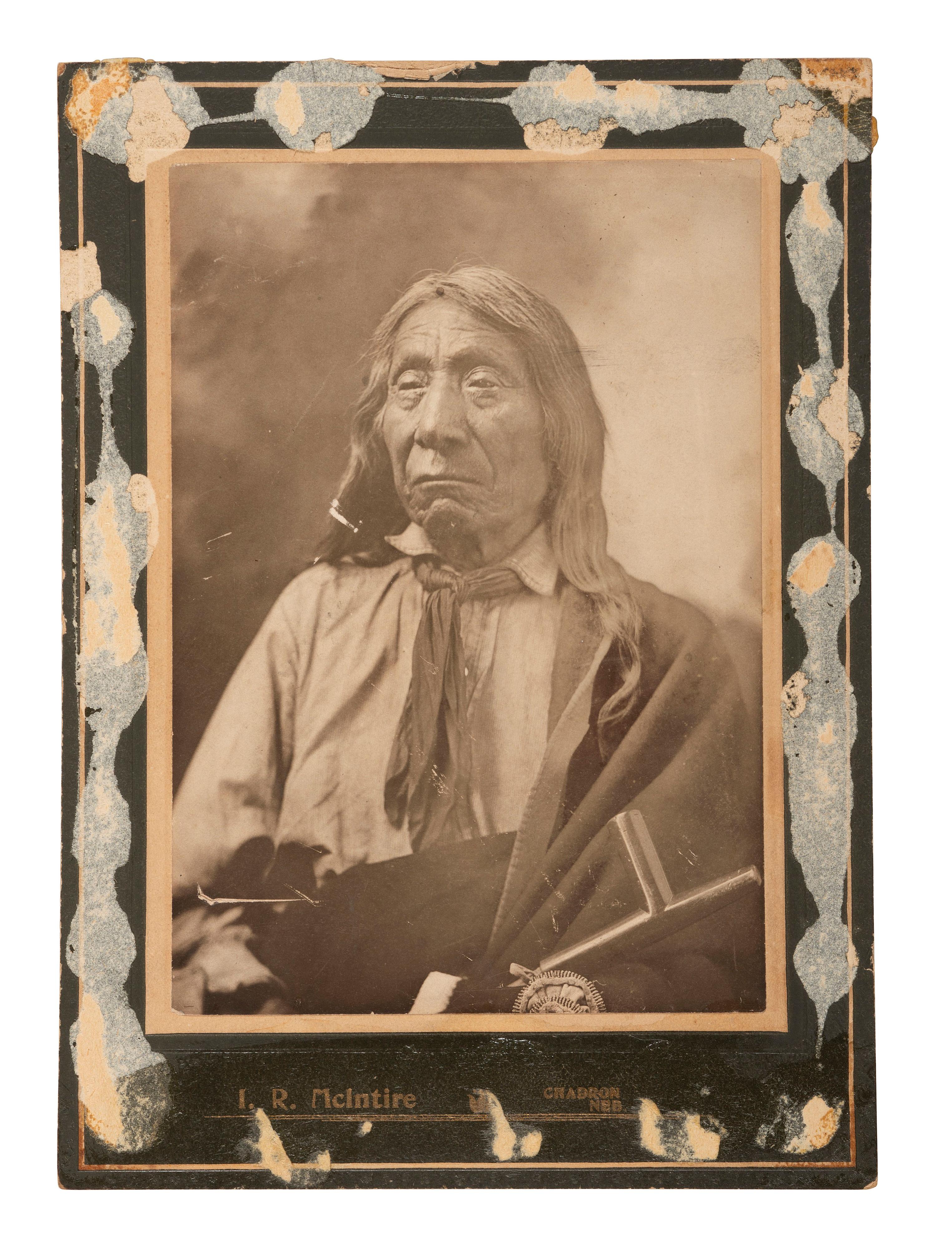 [NATIVE AMERICANS]. Photograph of Red Cloud at 83 Years Old. Chadron, NE: Isaiah R. McIntire, ca 1905.