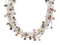 SEED PEARL AND TOURMALINE TORSADE