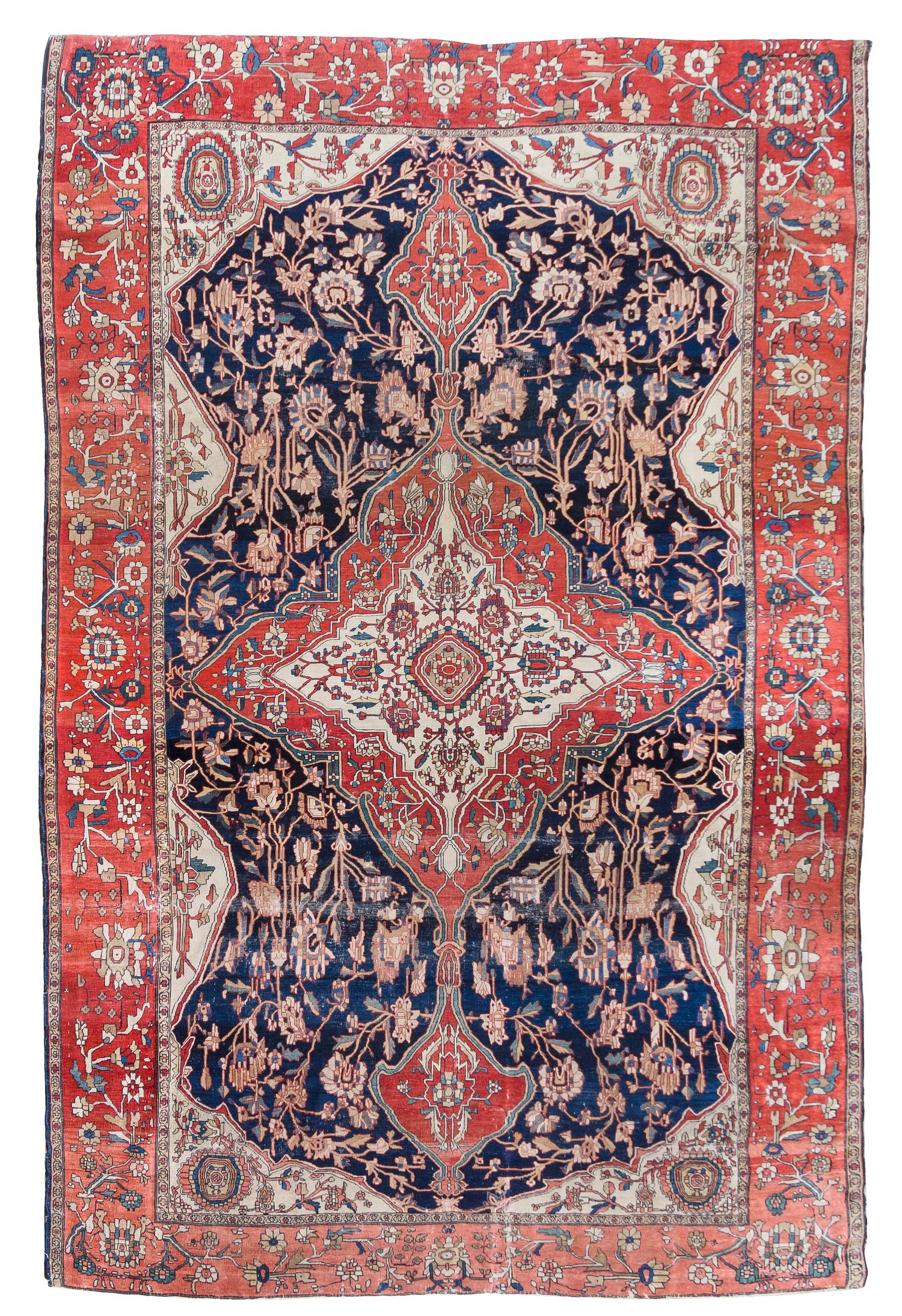 A Feraghan Sarouk Wool Rug 9 feet 11 inches x 6 feet 10 inches. — WEST PERSIA, CIRCA 1870s