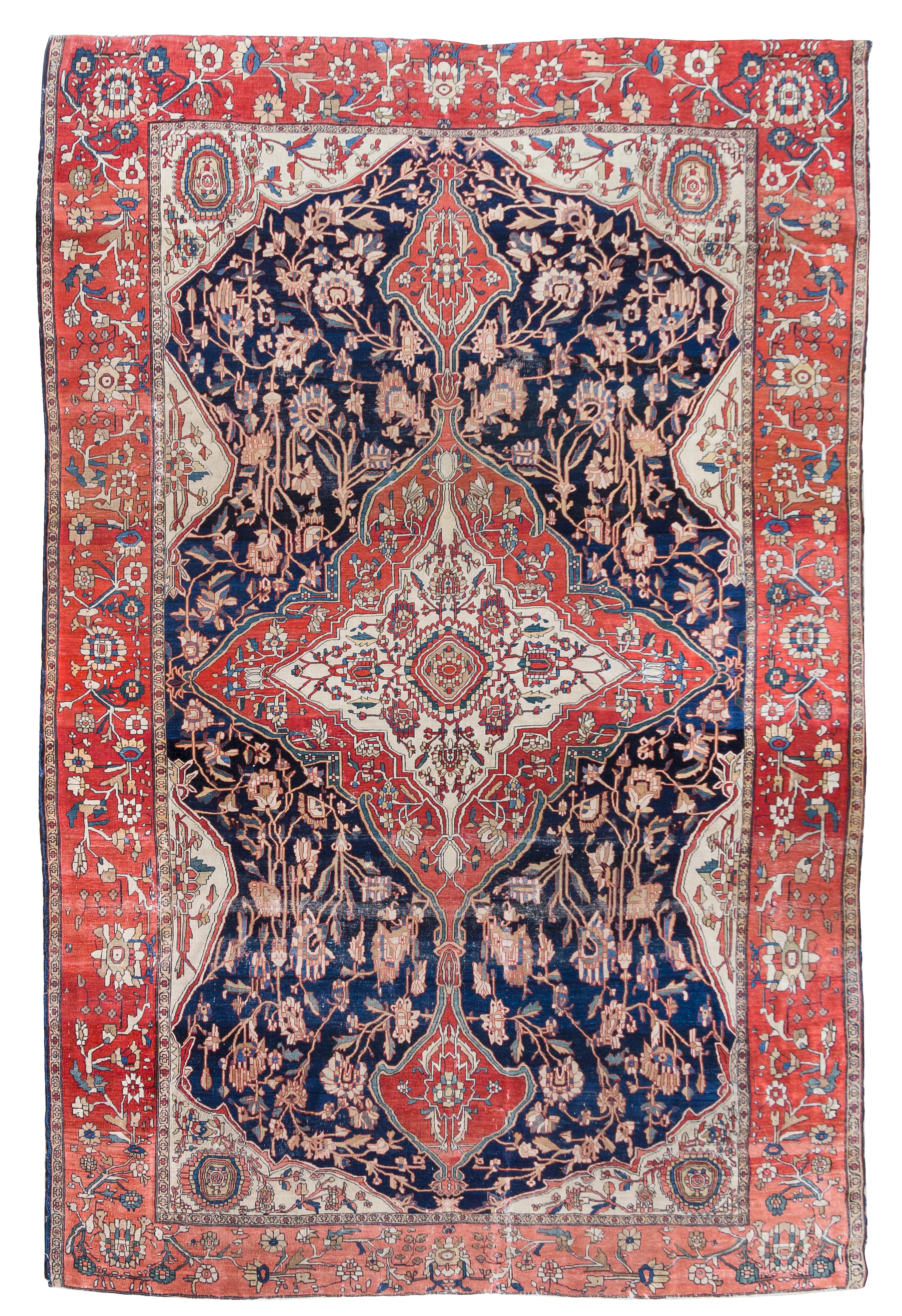 A Feraghan Sarouk Wool Rug 9 feet 11 inches x 6 feet 10 inches. — WEST PERSIA, CIRCA 1870s