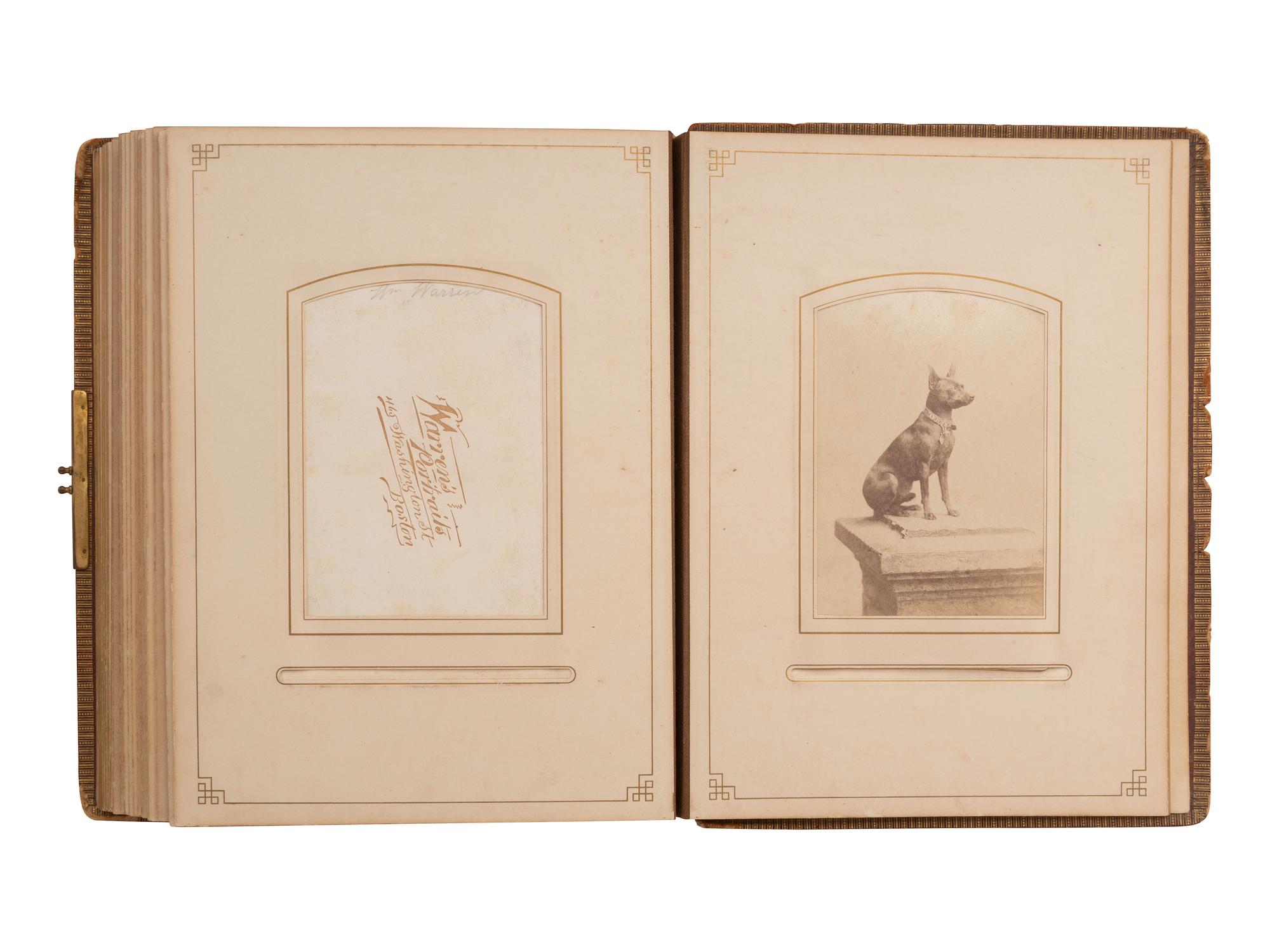 [THEATER]. Photo album containing portraits of stage performers, incl. Edwin Booth.