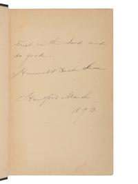 [STOWE, Harriet Beecher as:] CROWFIELD, Christopher (1811-1896). The Chimney-Corner . Boston: Houghton Mifflin, 1888.