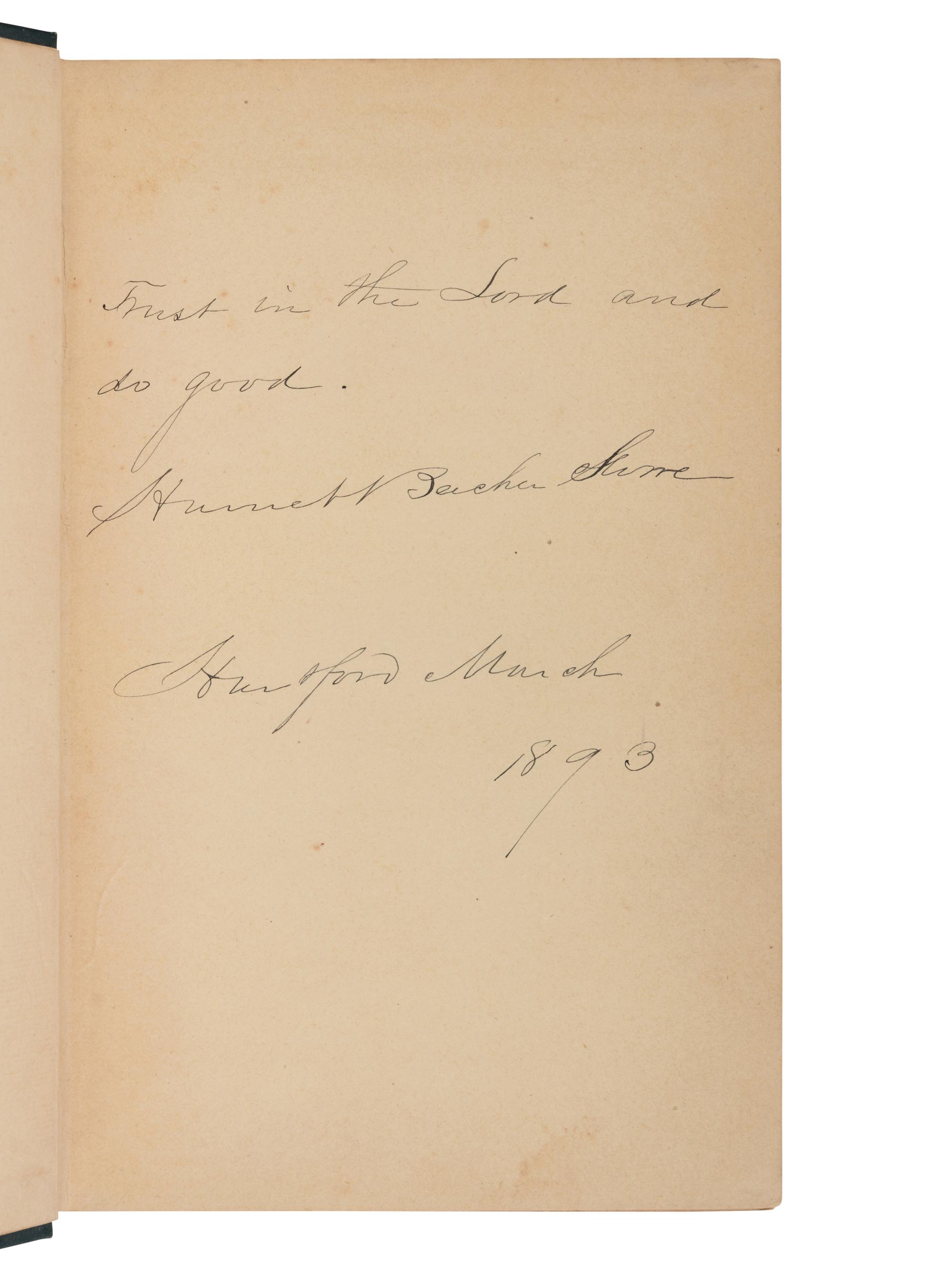 [STOWE, Harriet Beecher as:] CROWFIELD, Christopher (1811-1896). The Chimney-Corner . Boston: Houghton Mifflin, 1888.