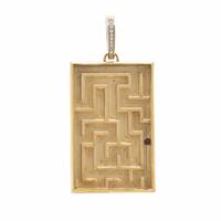 Carolyn Rodney, 'Labyrinth Puzzle', Yellow Gold, Diamond, and Ruby Pendant