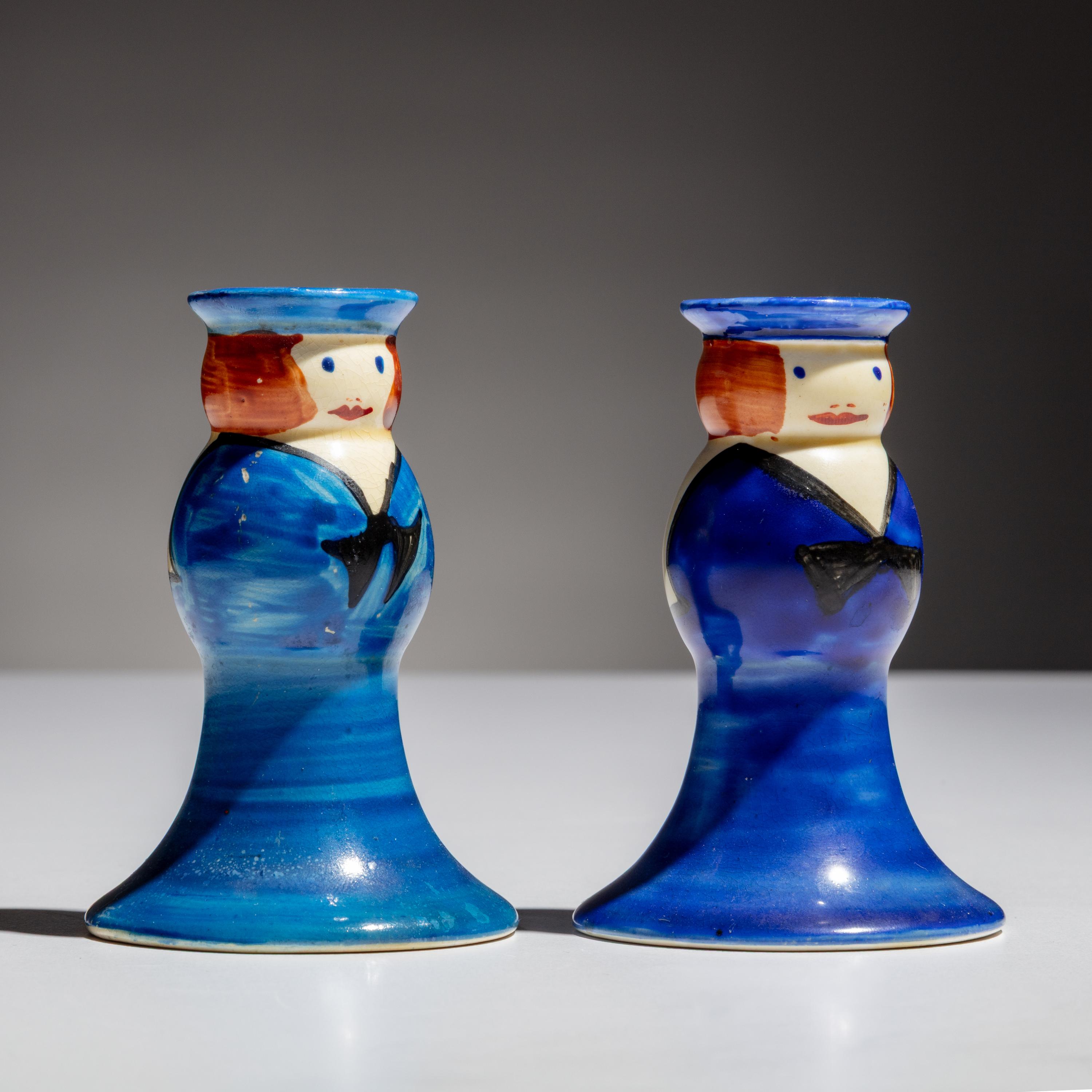 Clarice Cliff (English, 1899–1972) — United Services Two Cruet Figures