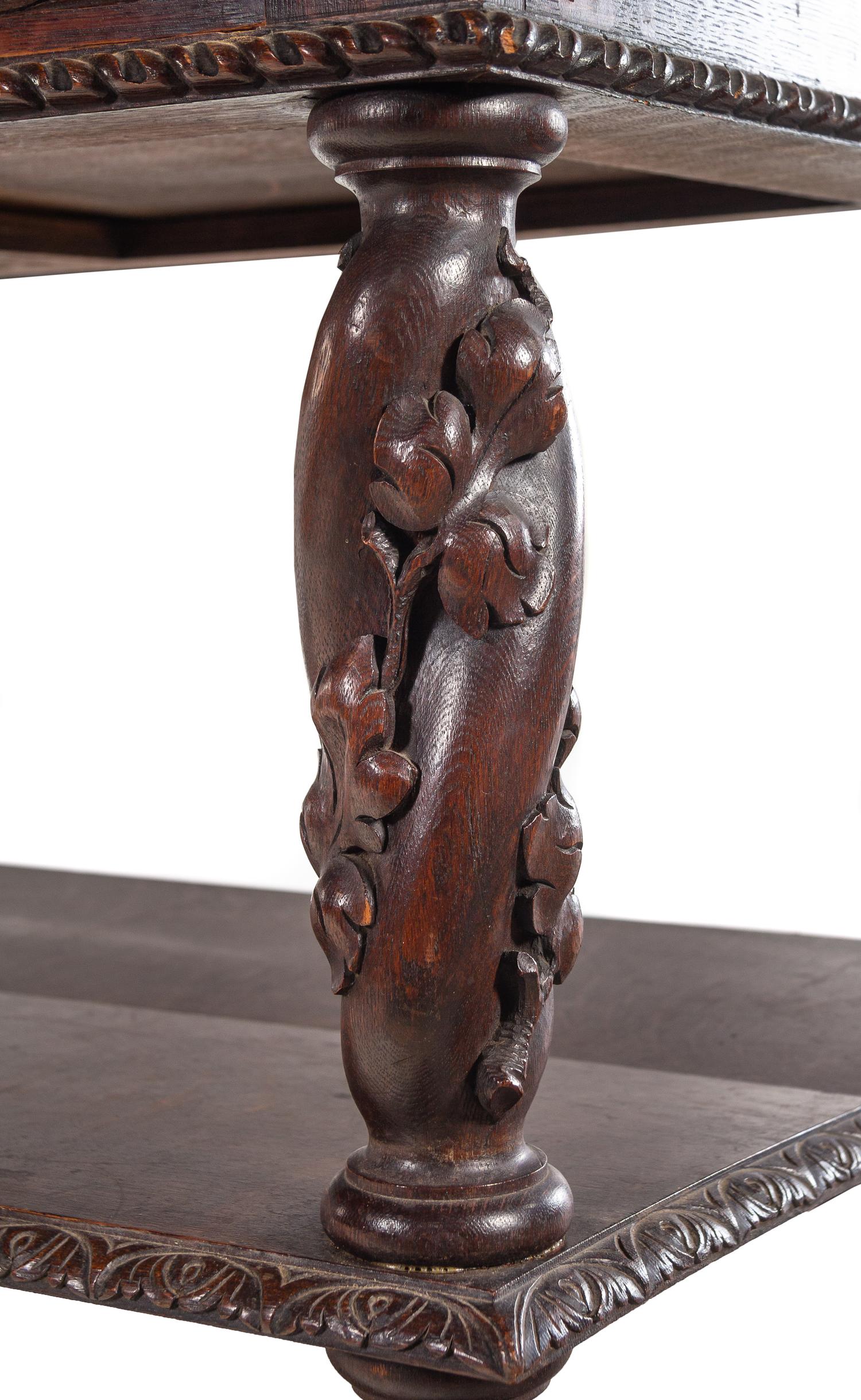 A French Renaissance Revival Carved Oak Small Server