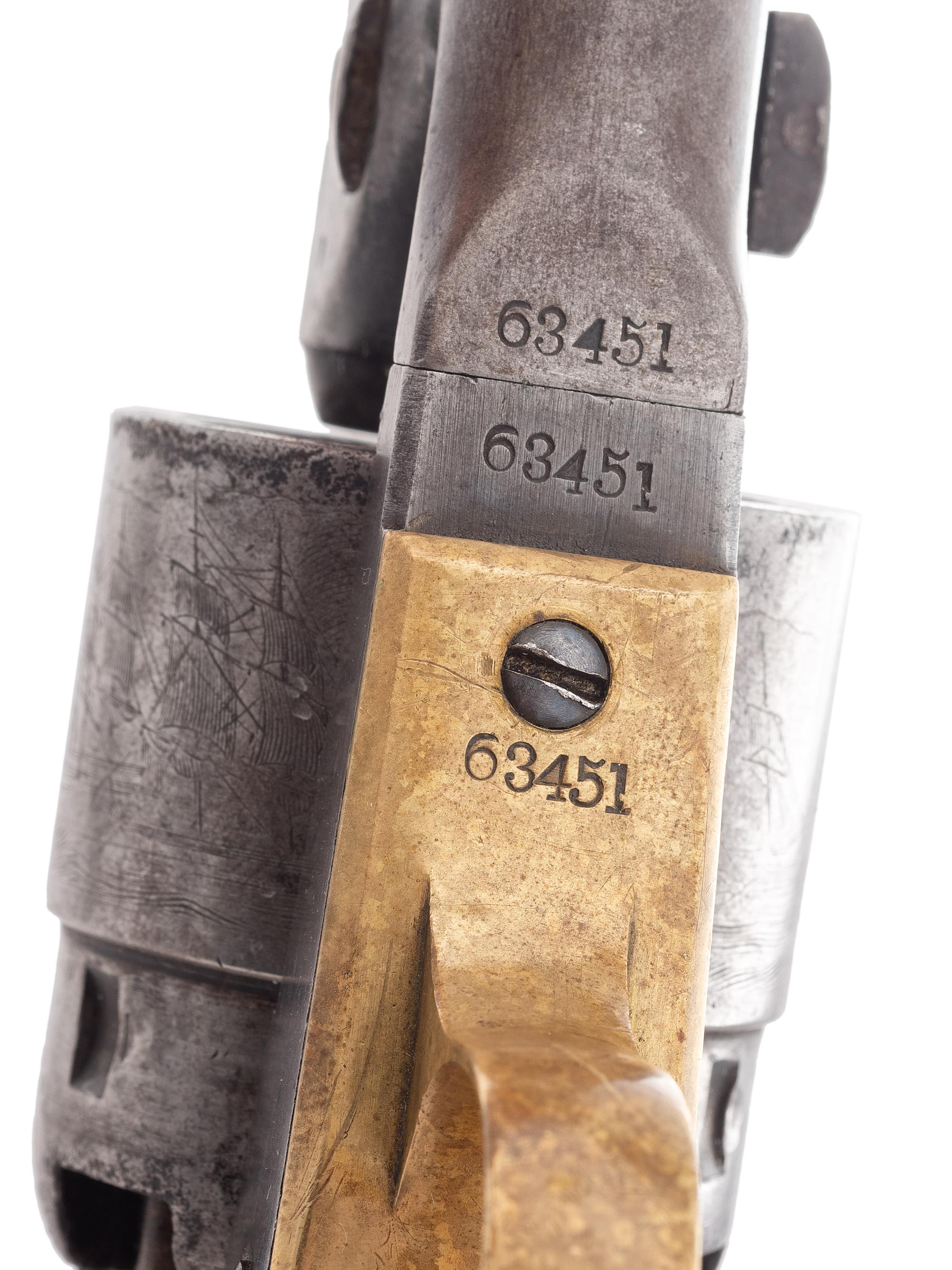 [CIVIL WAR]. Colt Model 1860 Army .44 caliber revolver made in 1862.