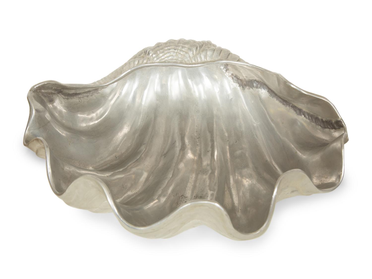 Three Mteal Shelll form Serving Bowls