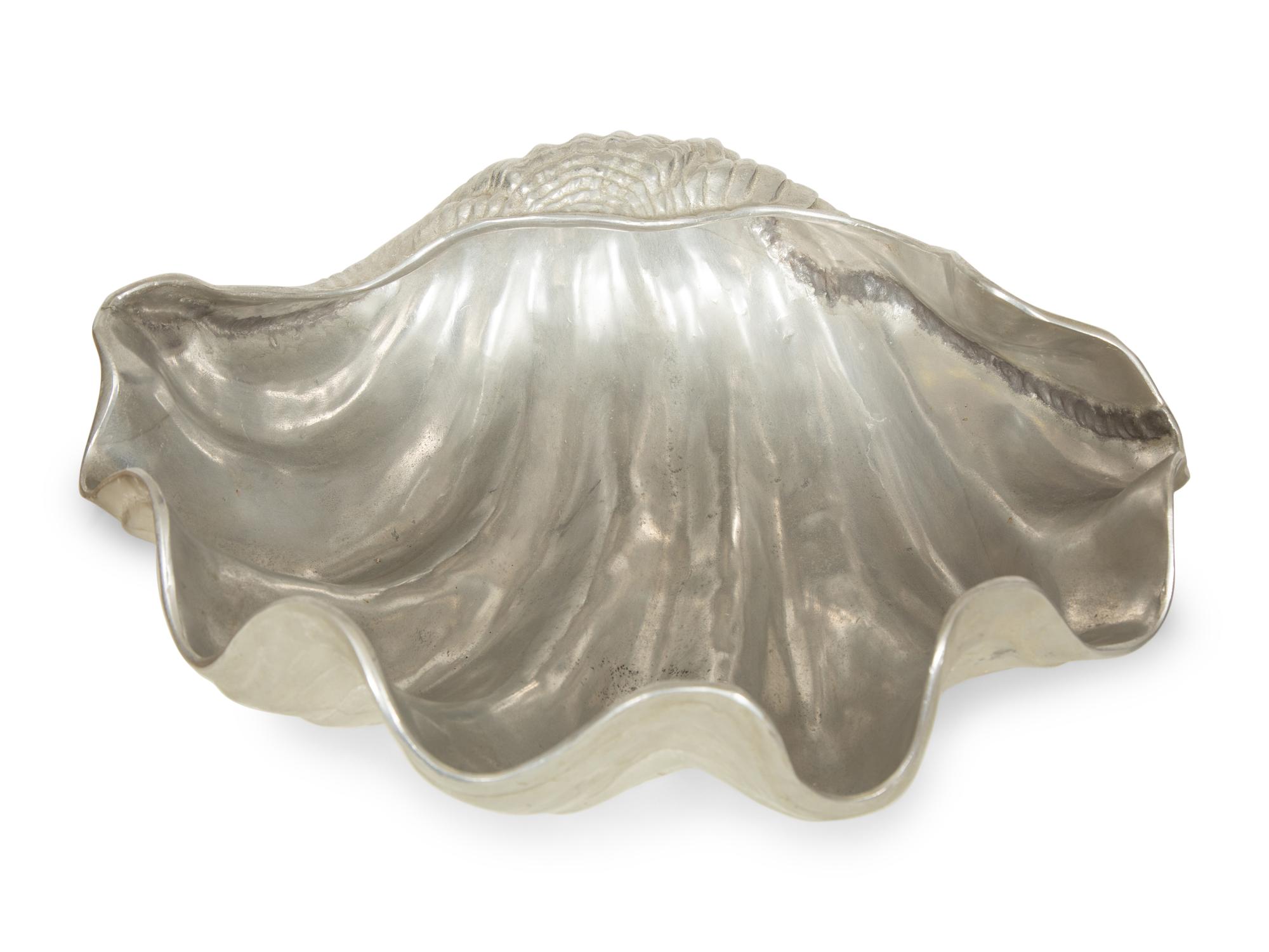 Three Mteal Shelll form Serving Bowls