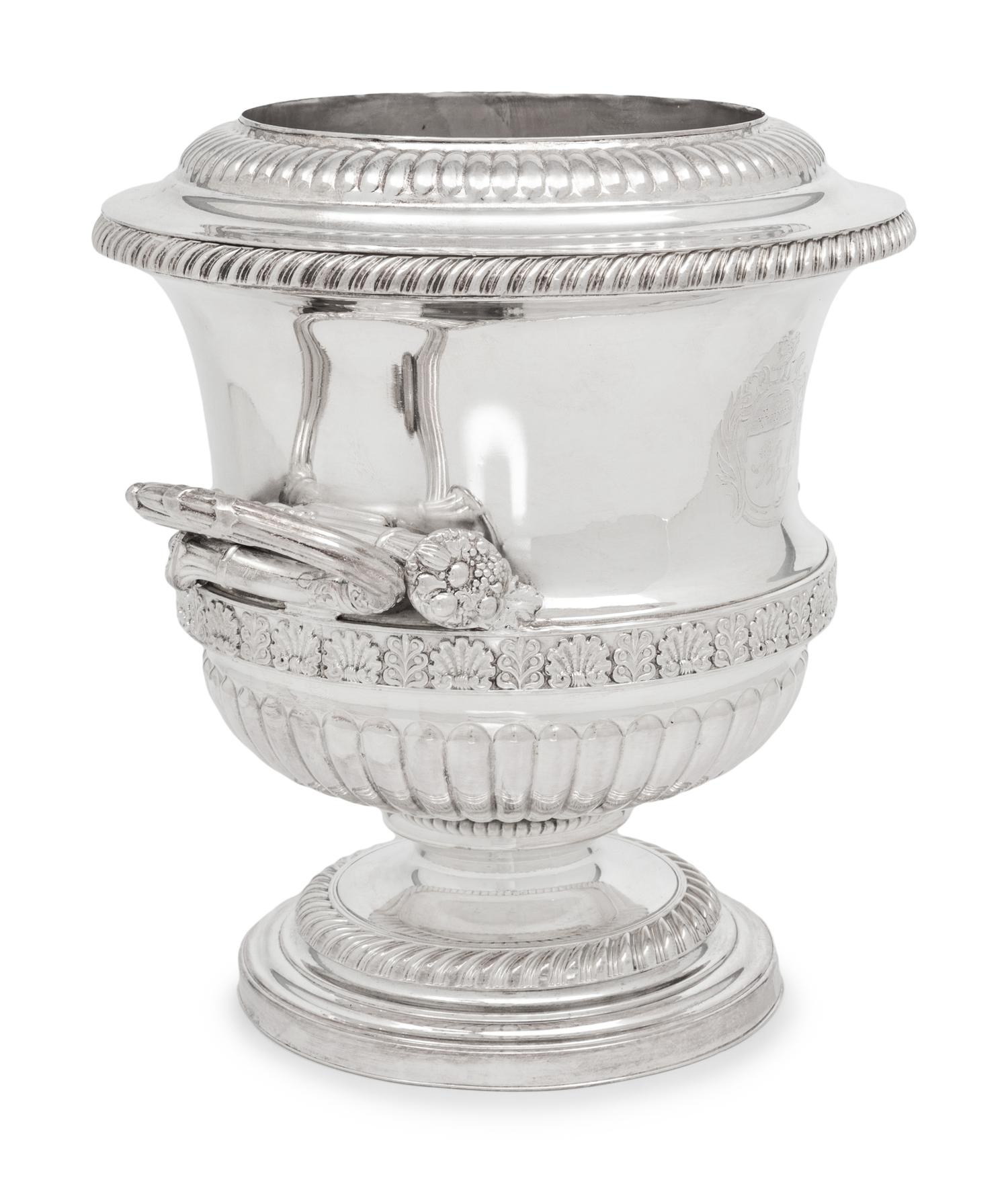An English Silver-Plate Wine Cooler
