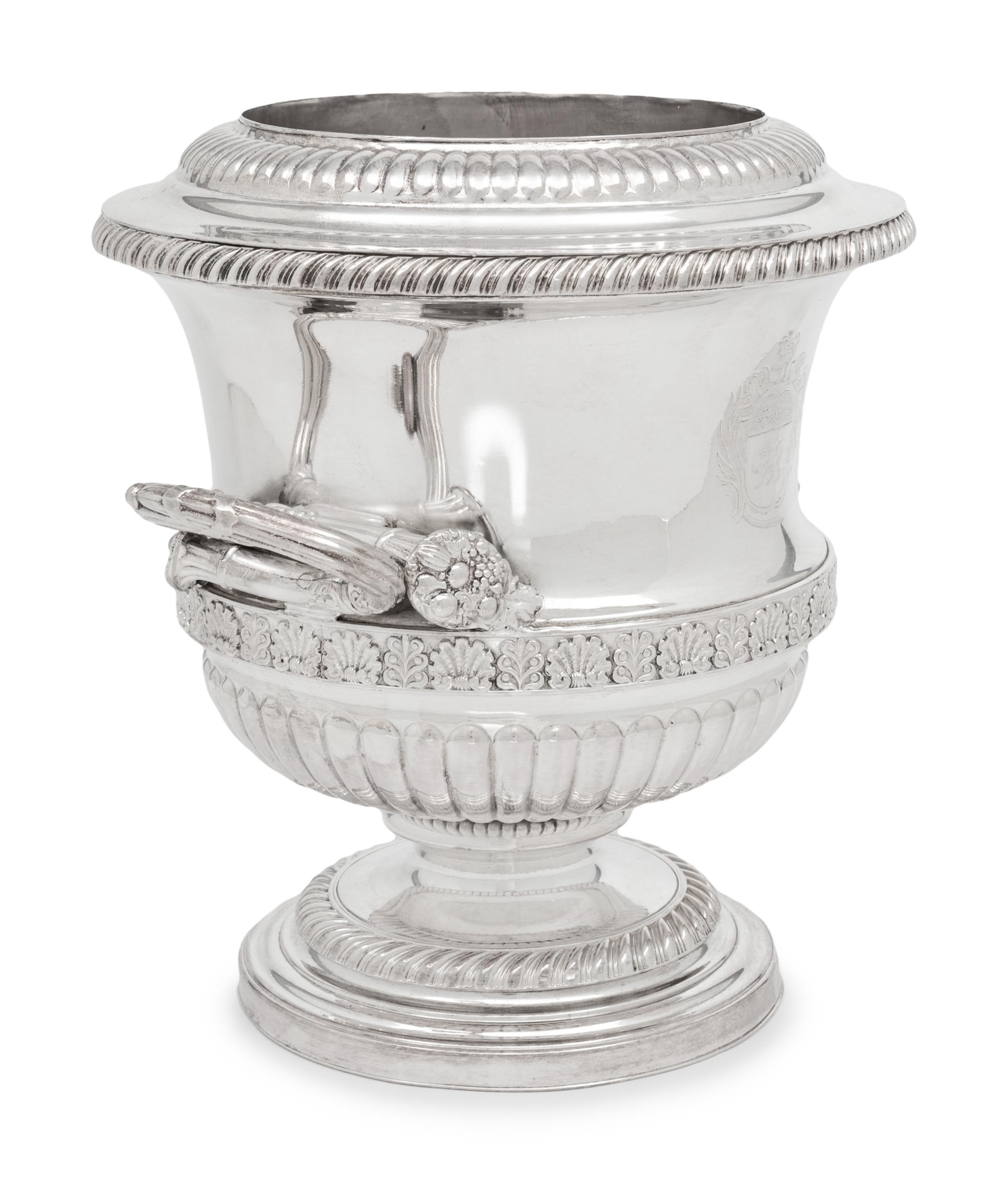 An English Silver-Plate Wine Cooler