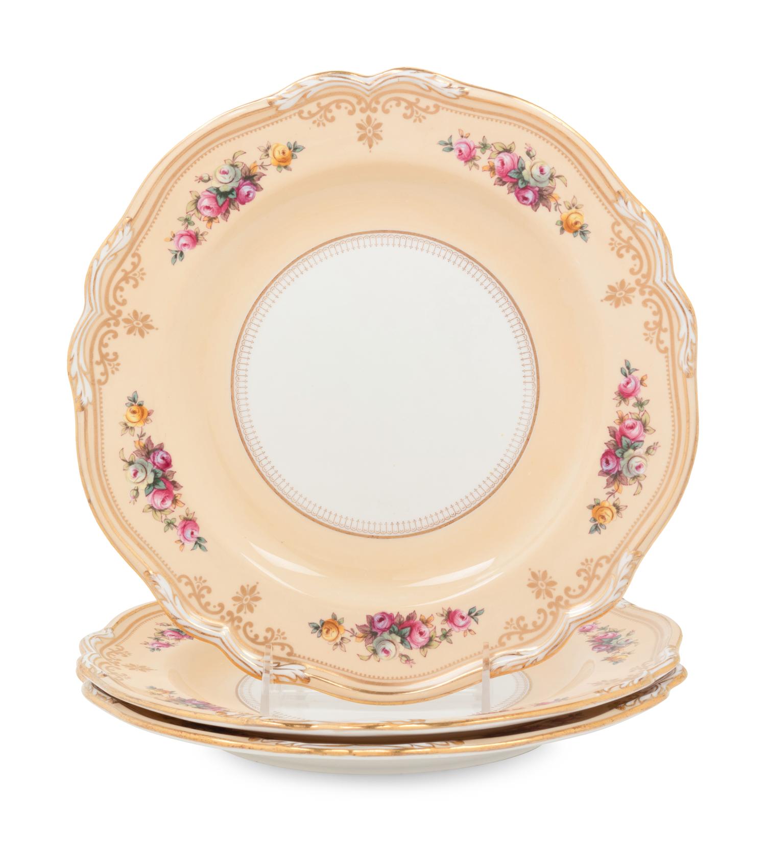 A Spode Parcel Gilt Porcelain Dinner Service