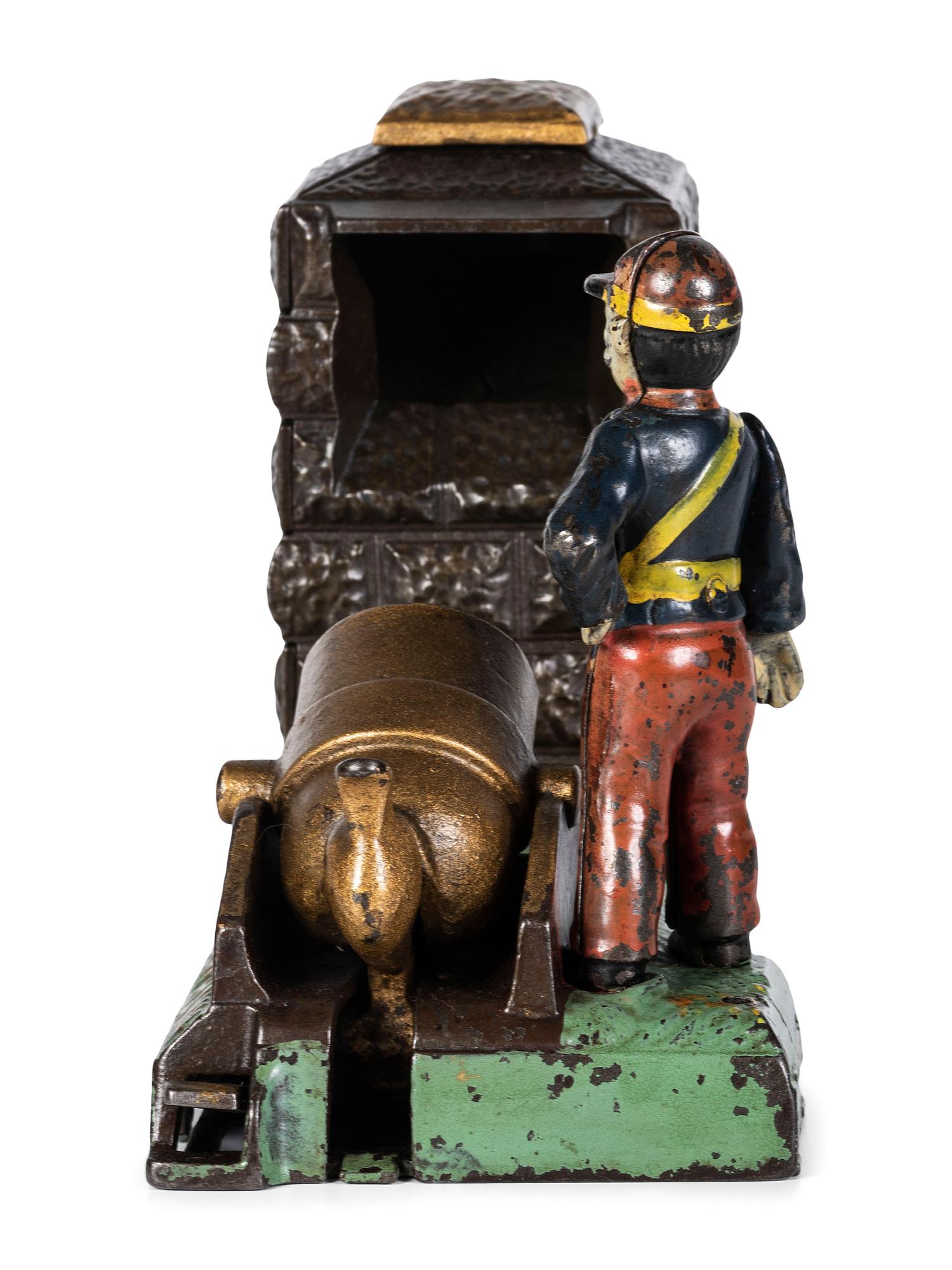 A J. and E. Stevens 'Artillery' Cast Iron Mechanical Bank