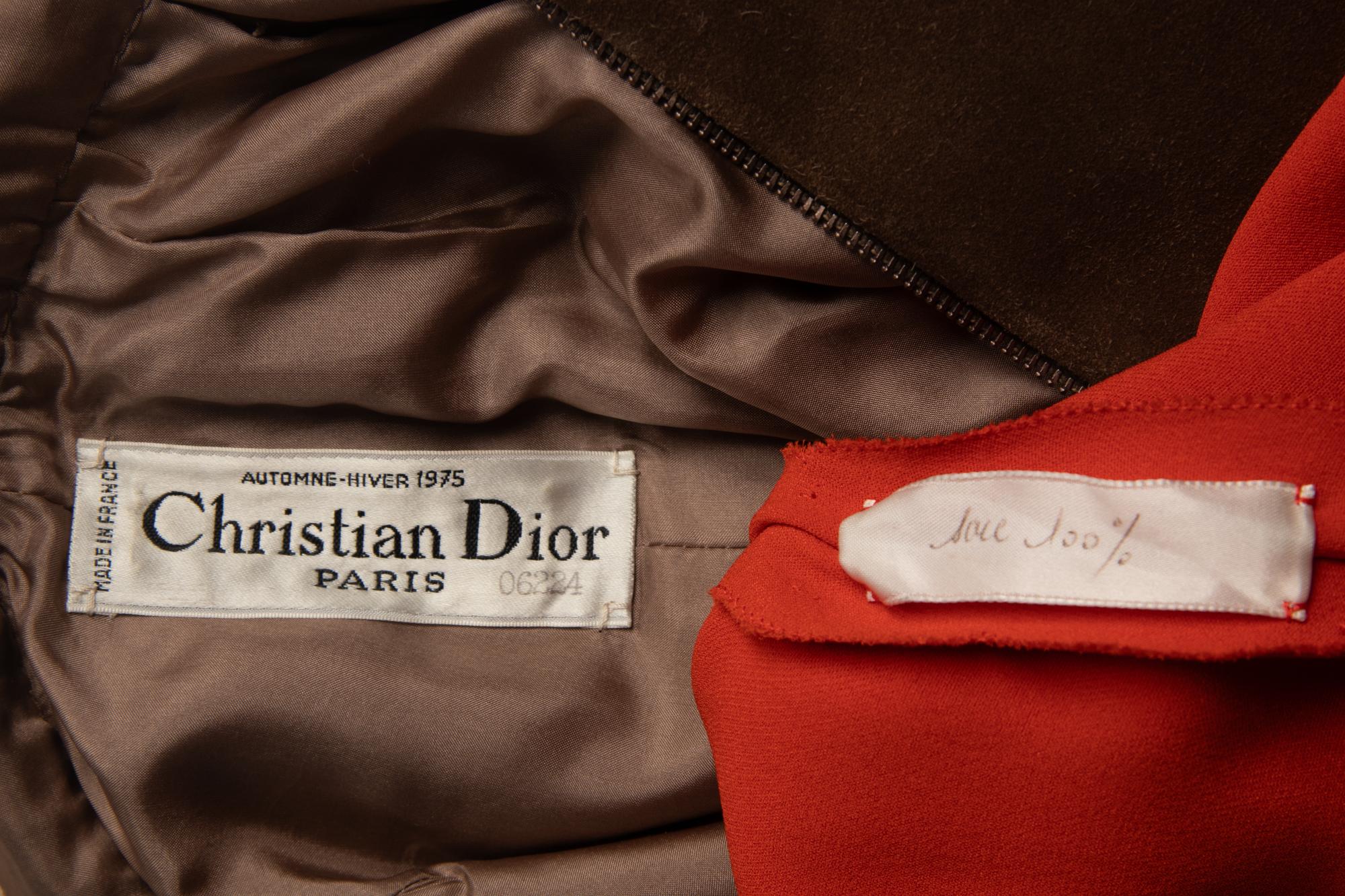Christian Dior, Haute Couture Blouse and Suede Skirt, F/W 1975