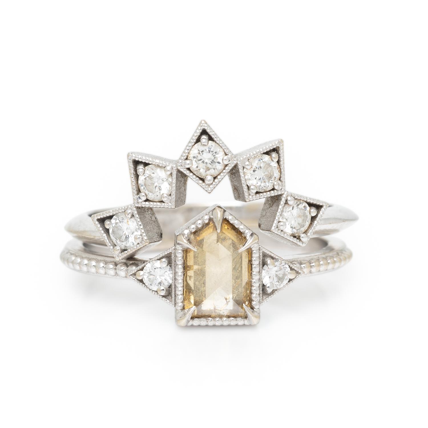 COLORED DIAMOND RING AND DIAMOND RING JACKET