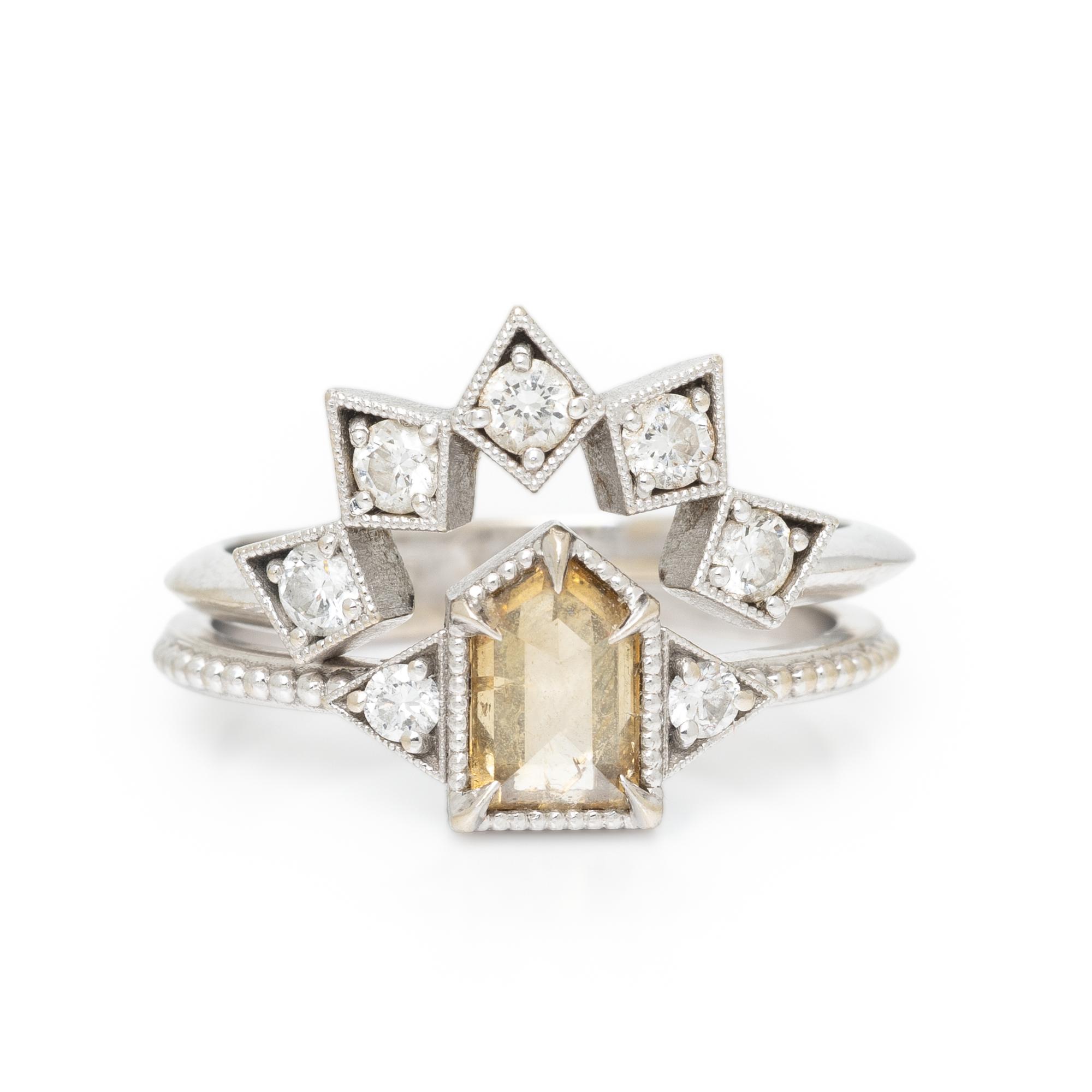 COLORED DIAMOND RING AND DIAMOND RING JACKET