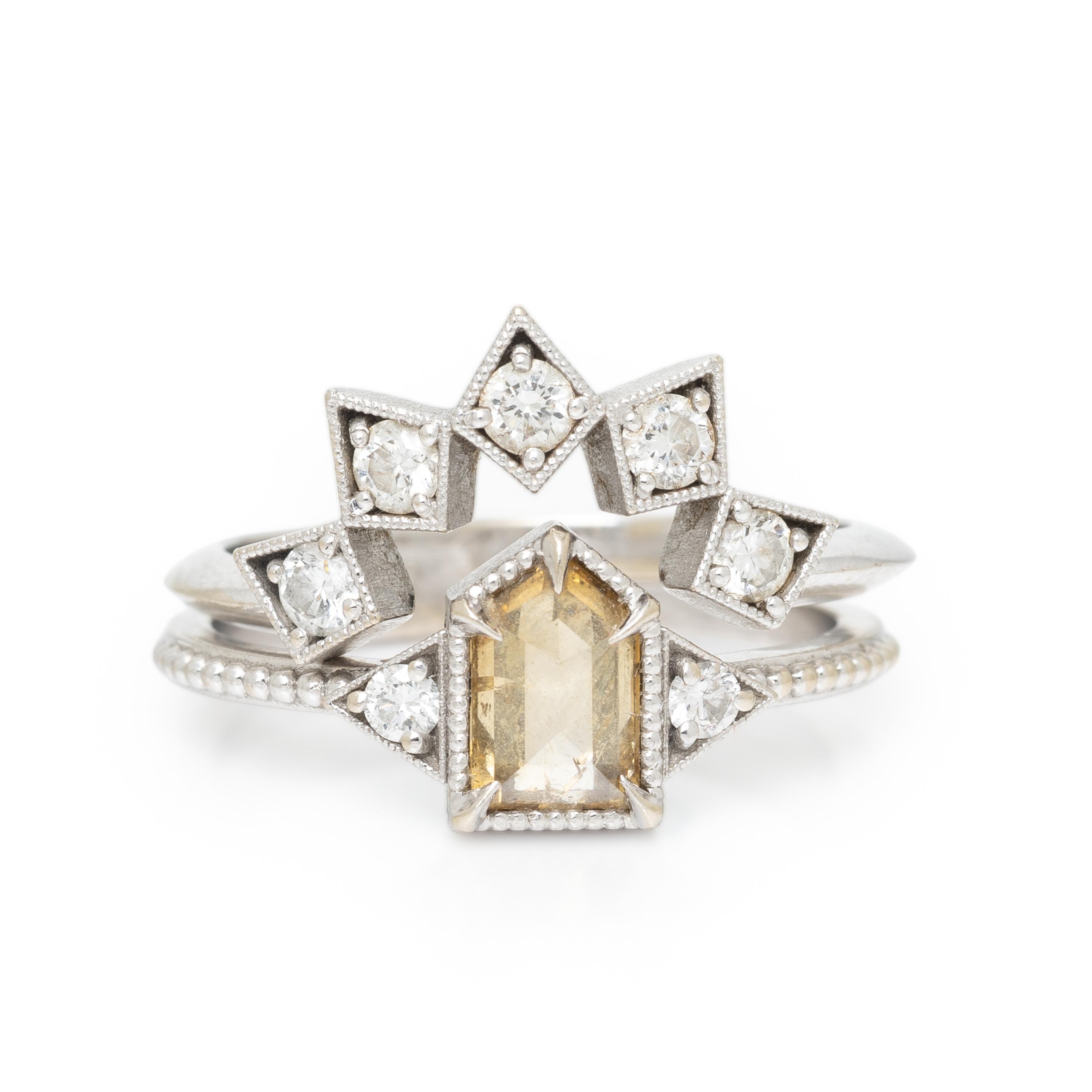 COLORED DIAMOND RING AND DIAMOND RING JACKET