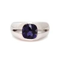 TIFFANY & CO., WHITE GOLD AND IOLITE RING