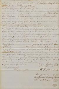 [Presidential] Tyler, John. Manuscript document, signed