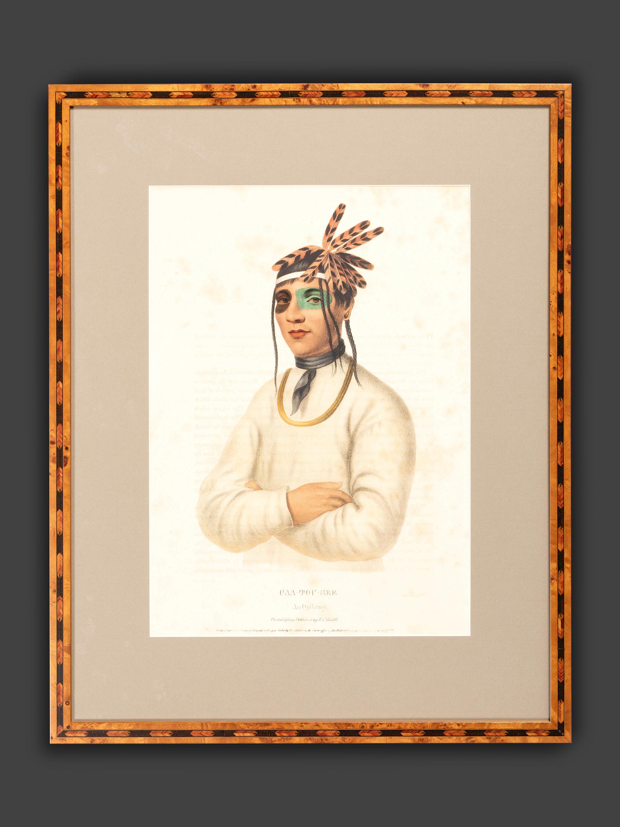 Four Hand-Colored Lithographs by McKenney and Hall