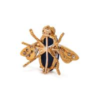HERBERT ROSENTHAL, LAPIS LAZULI AND DIAMOND BEE BROOCH