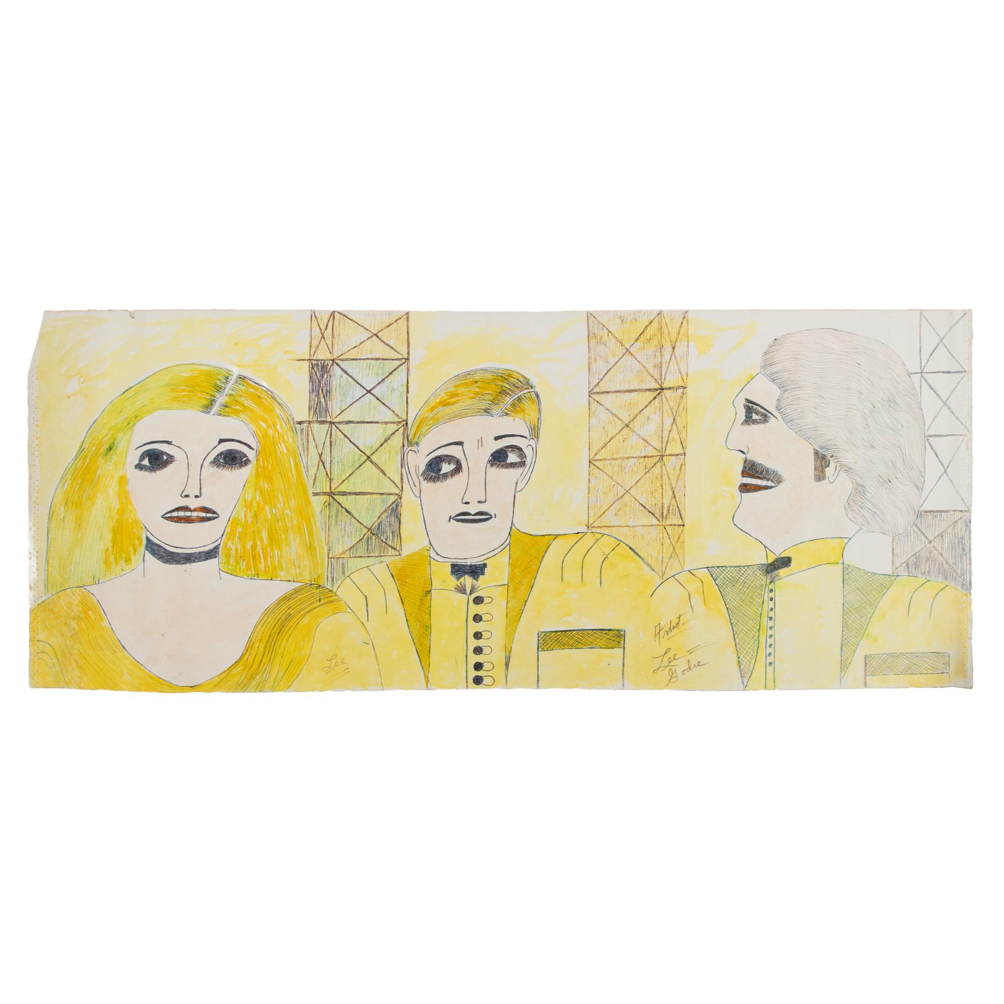 Lee Godie (American, 1908-1994) — Prince Charming/Girl in a Mirror