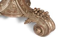 An Italian Silvered Wood Scagliola-Top Pedestal Table