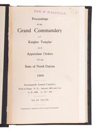 [DAKOTAS - KNIGHTS TEMPLAR]. 8 volumes of proceedings of the Knights Templar and Masons.