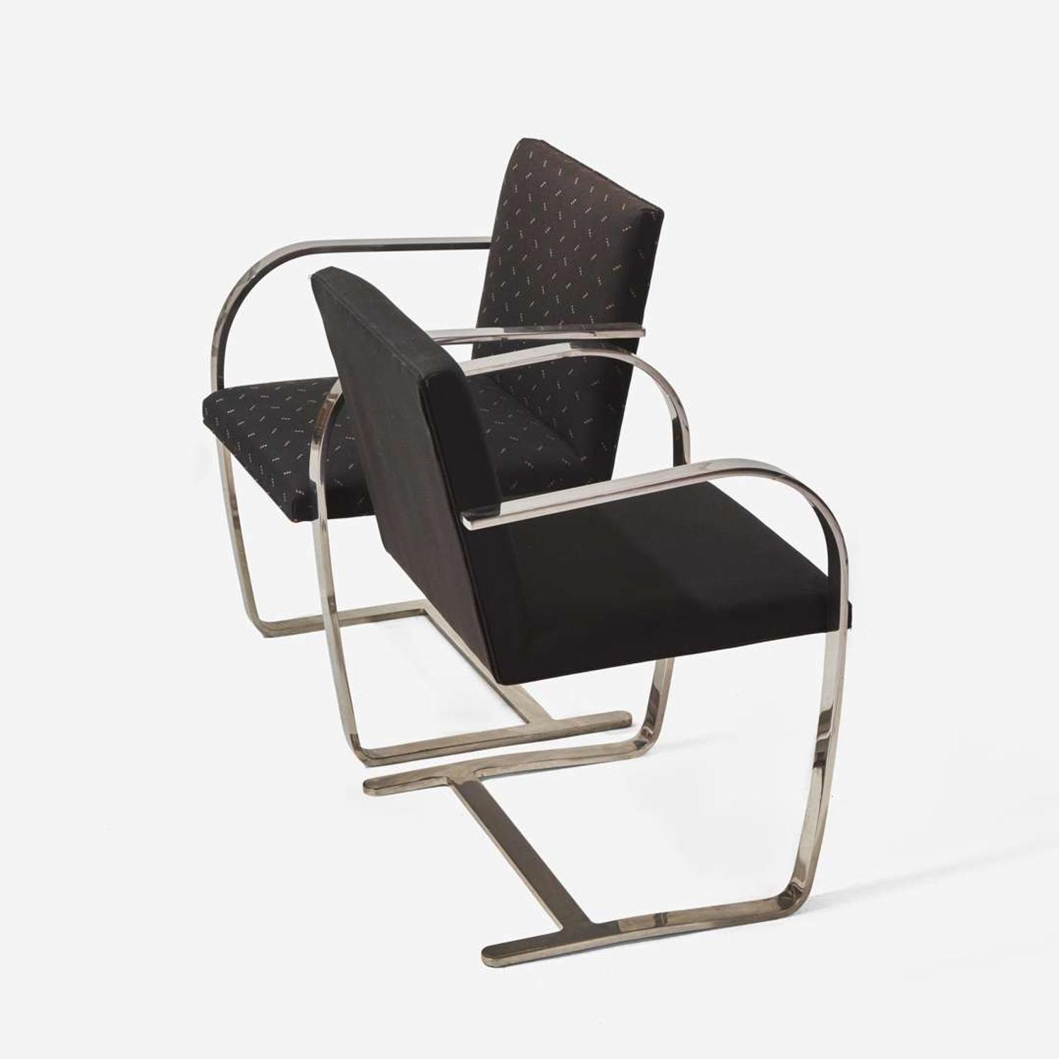Ludwig Mies van der Rohe (German-American, 1886-1969) An Assembled Group of Ten Flat Bar "Brno" Chairs, Knoll International, USA, designed 1930, the present lot 1980s and 1990s