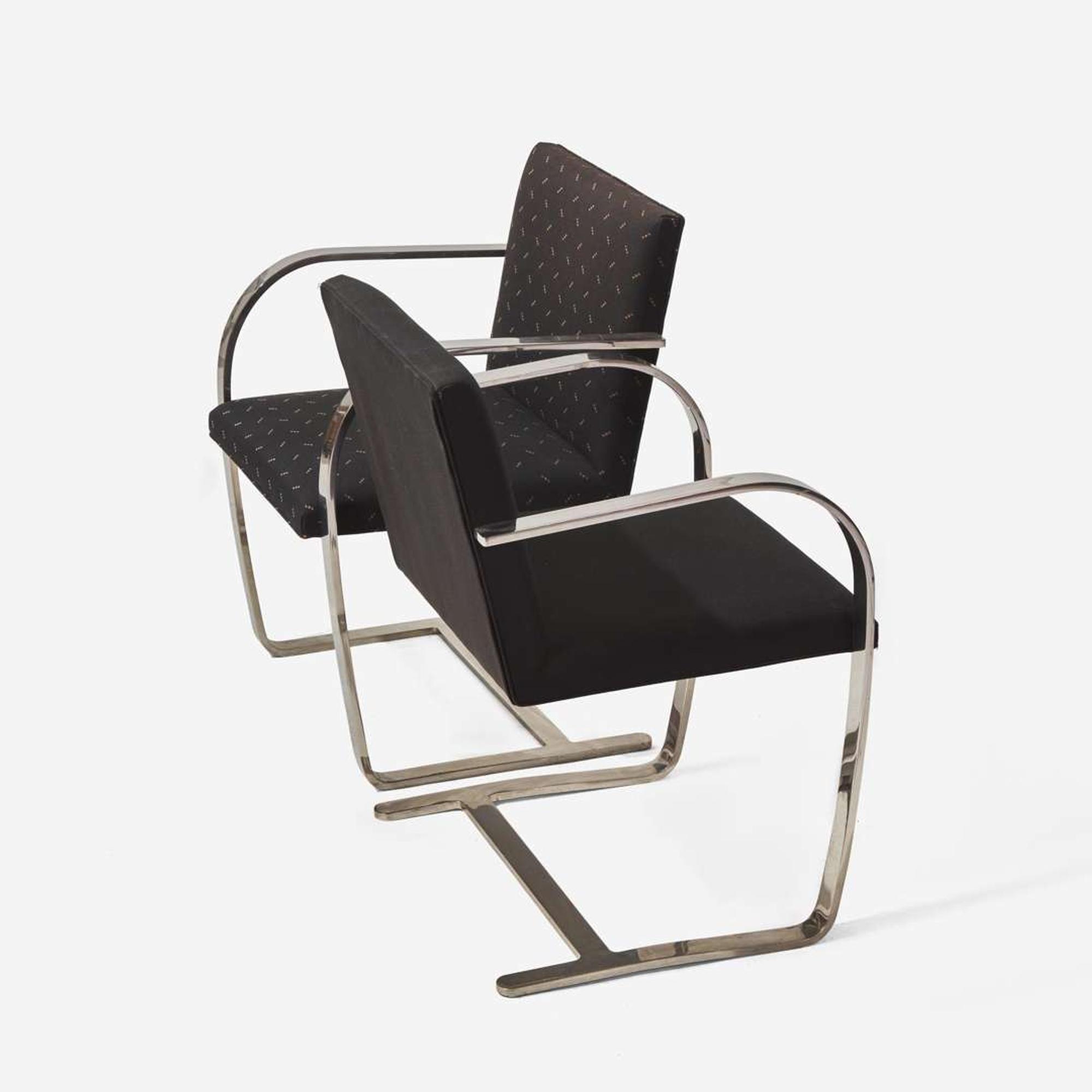 Ludwig Mies van der Rohe (German-American, 1886-1969) An Assembled Group of Ten Flat Bar "Brno" Chairs, Knoll International, USA, designed 1930, the present lot 1980s and 1990s
