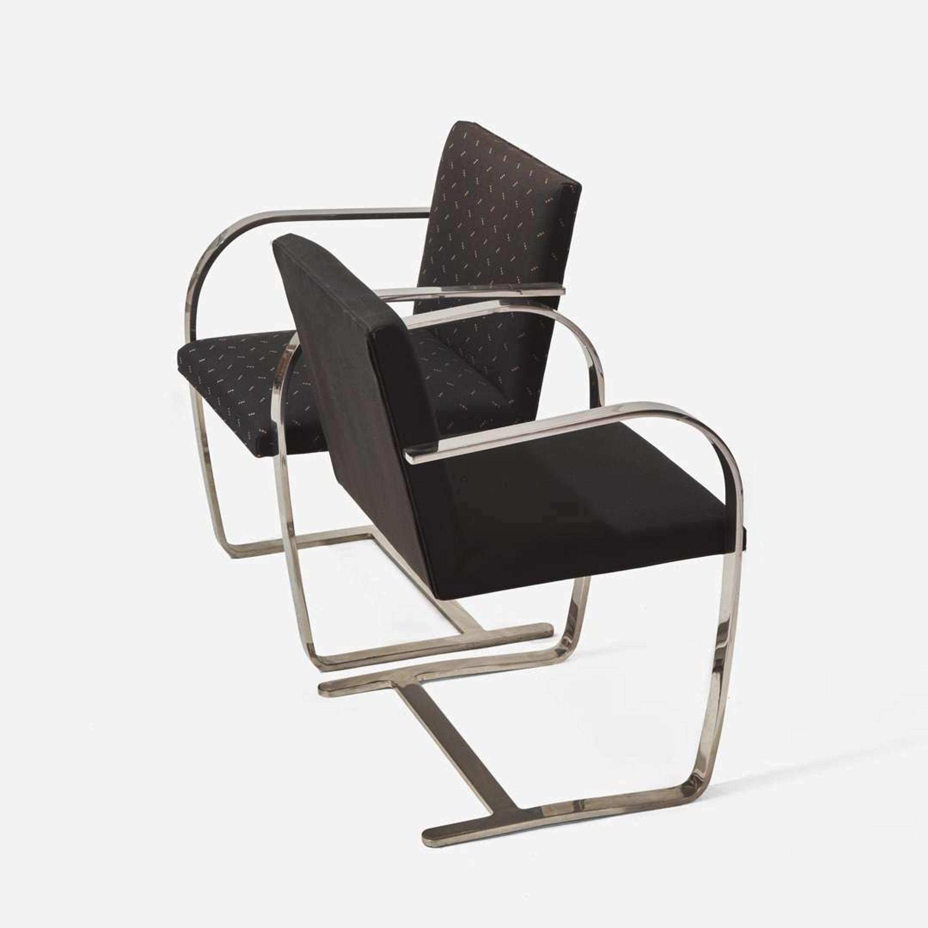 Ludwig Mies van der Rohe (German-American, 1886-1969) An Assembled Group of Ten Flat Bar "Brno" Chairs, Knoll International, USA, designed 1930, the present lot 1980s and 1990s