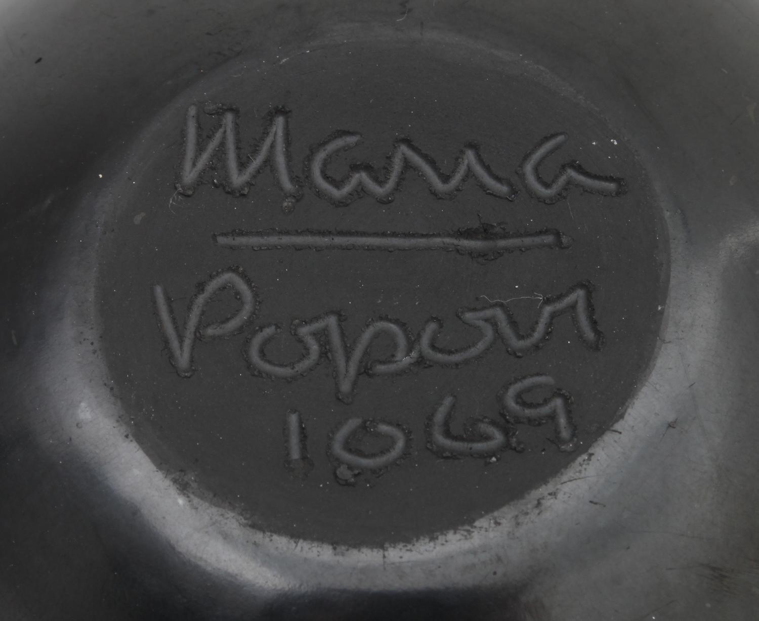 Maria Martinez (1887-1980) and Popovi Da (1922-1971), San Ildefonso Height 5 x width 5 inches.