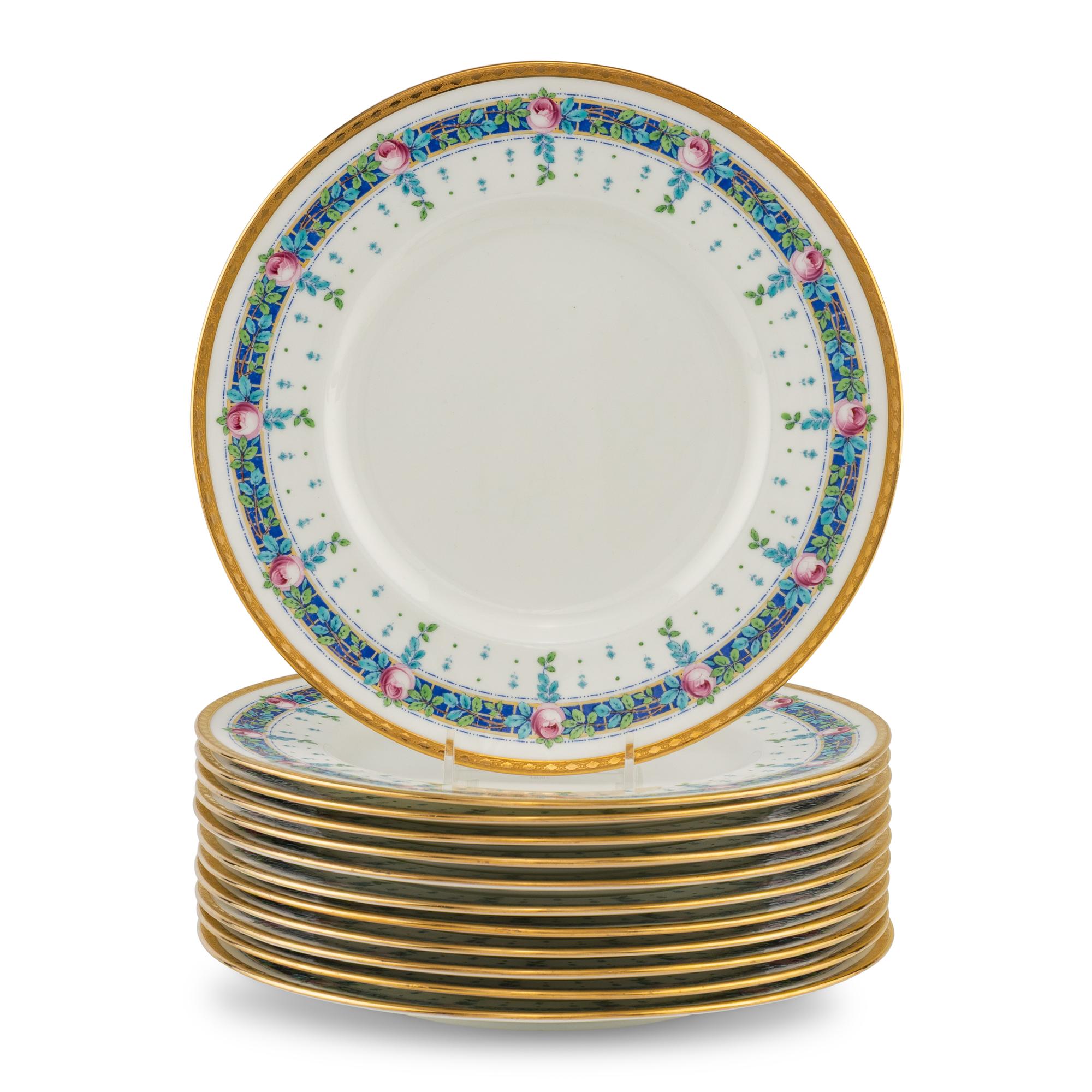 A Set of Twelve Mintons Porcelain Dinner Plates