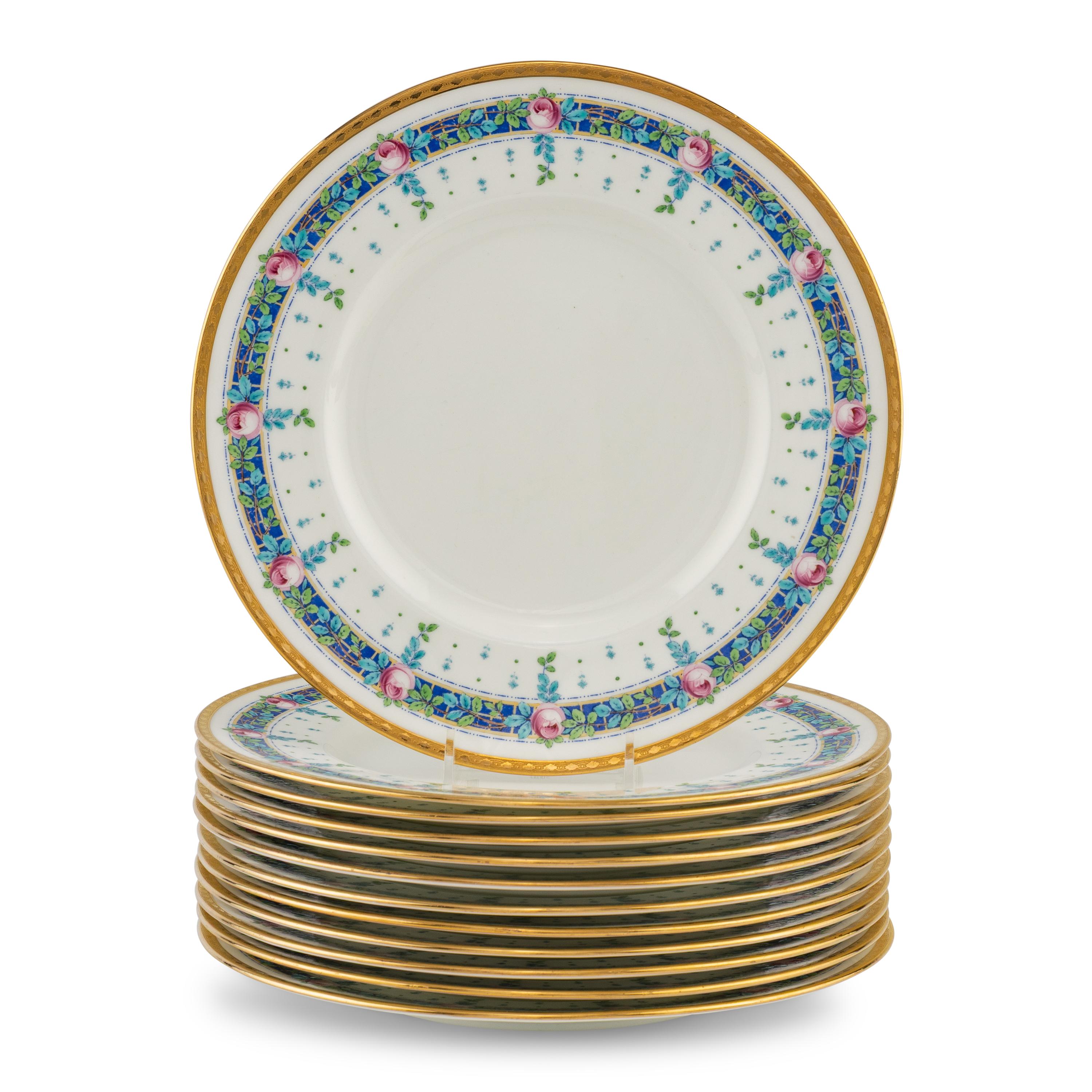 A Set of Twelve Mintons Porcelain Dinner Plates