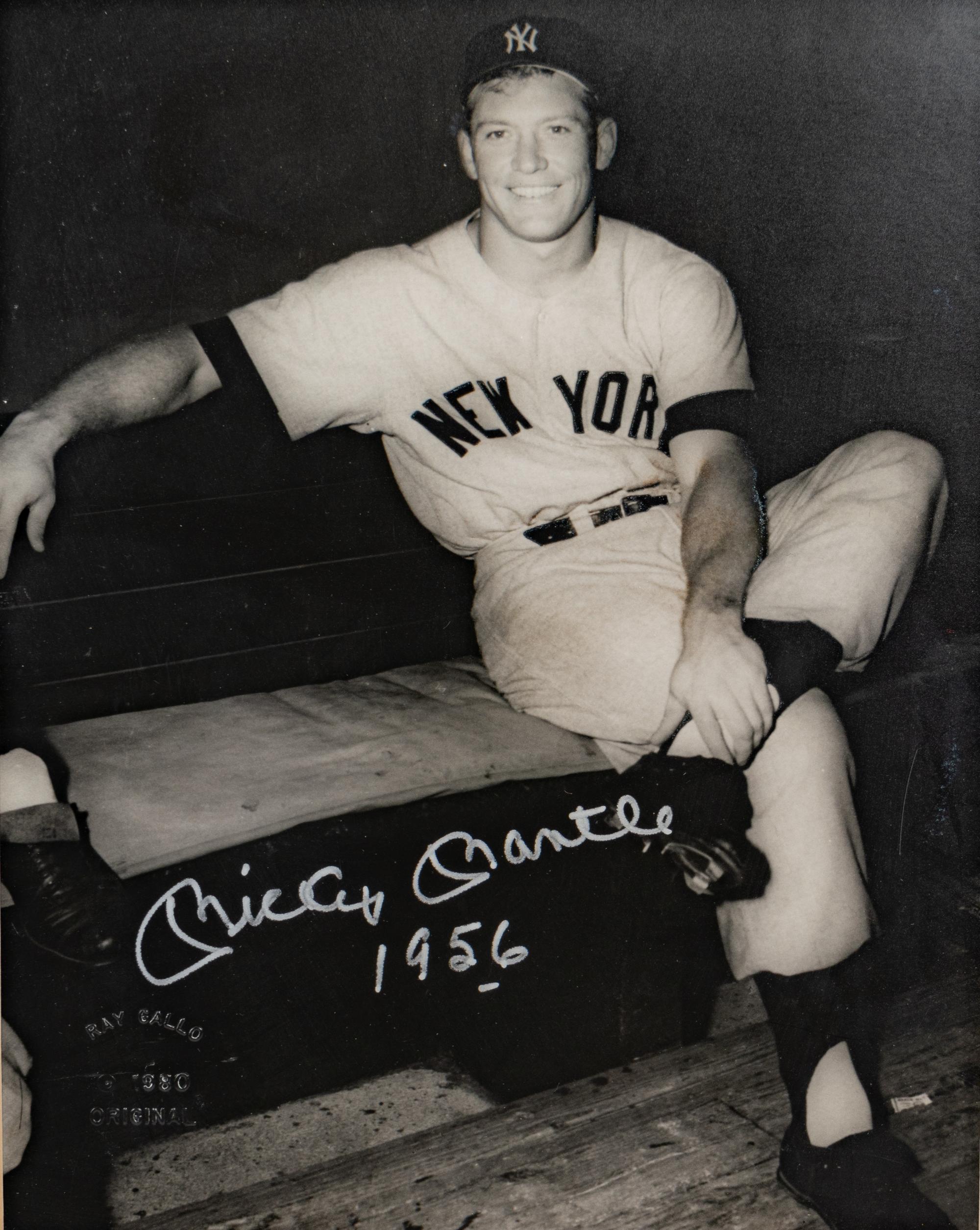 A Mickey Mantle Signed Autographed Ray Gallo Photo (BAS Beckett Authentication Services Certified),