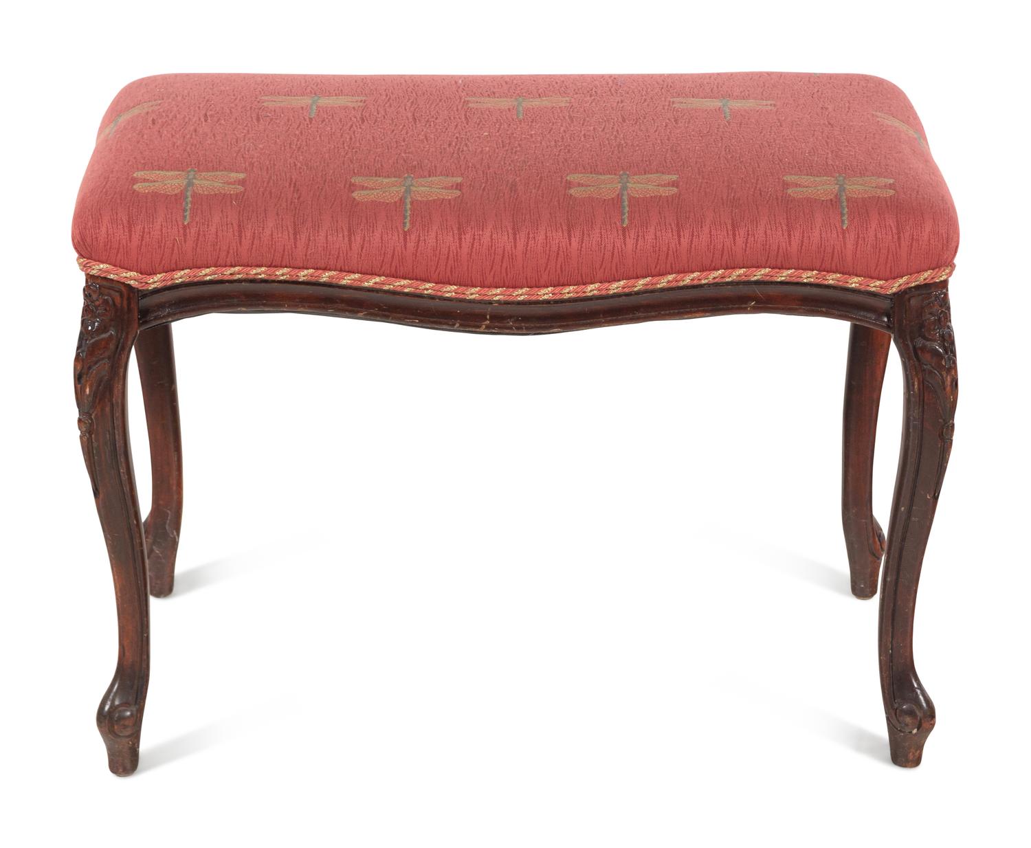 A Louis XV Style Walnut Hall Bench