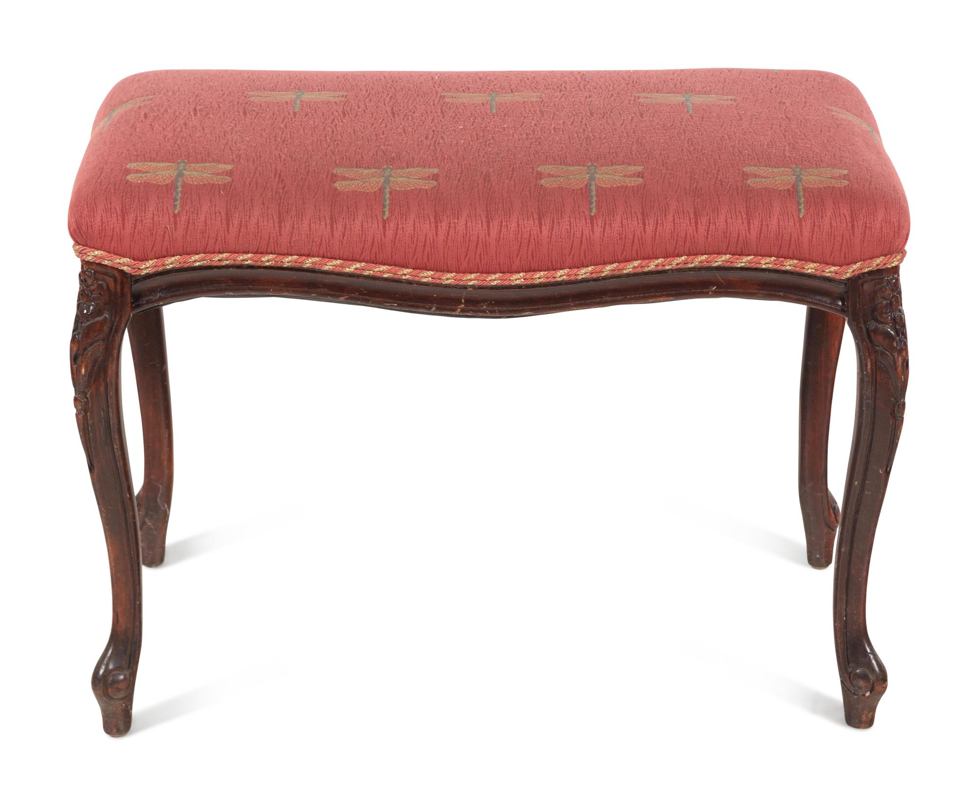 A Louis XV Style Walnut Hall Bench
