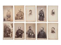 [CIVIL WAR - ARMY OF POTOMAC]. BRADY, Mathew (1822-1896), photographer. A group of 37 CDVs of Union generals, incl. MEADE, FRANKLIN, STONEMAN, BURNSIDE, TYLER, KEYES, GRIFFIN, MARTINDALE, and HATCH, MOH.