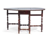 A William and Mary Turned Maple Gate-Leg Table