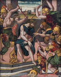 A Continental Reverse Painting on Glass