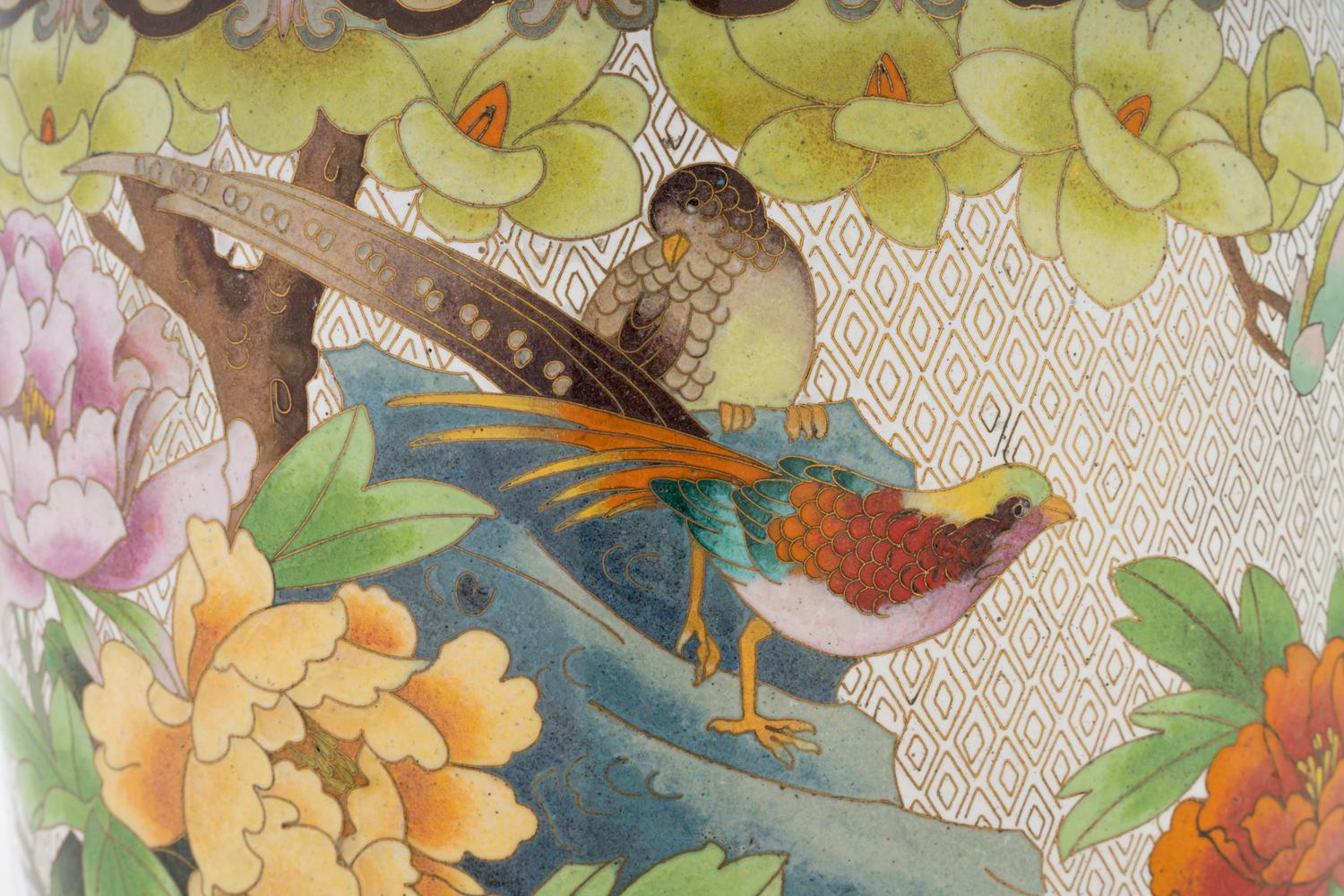 A Chinese Export Cloisonné Enamel Vase