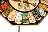 A George III Polychrome Painted and Parcel-Gilt Side Table